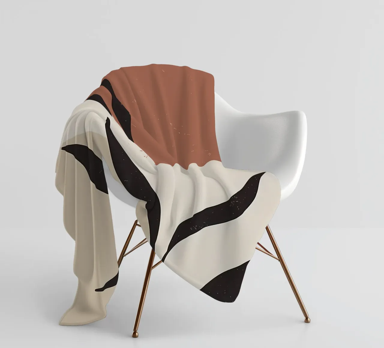 foglie forme astratte linee curve forme geometriche coperta in pile da Janine P McGuire
