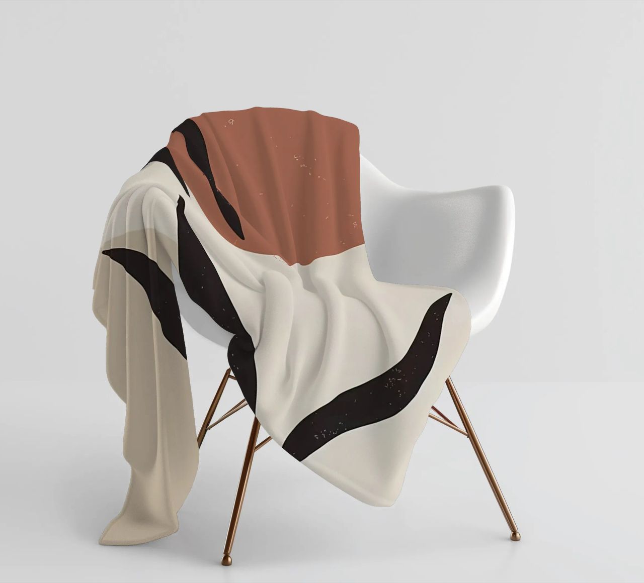 foglie forme astratte linee curve forme geometriche coperta in pile da Janine P McGuire