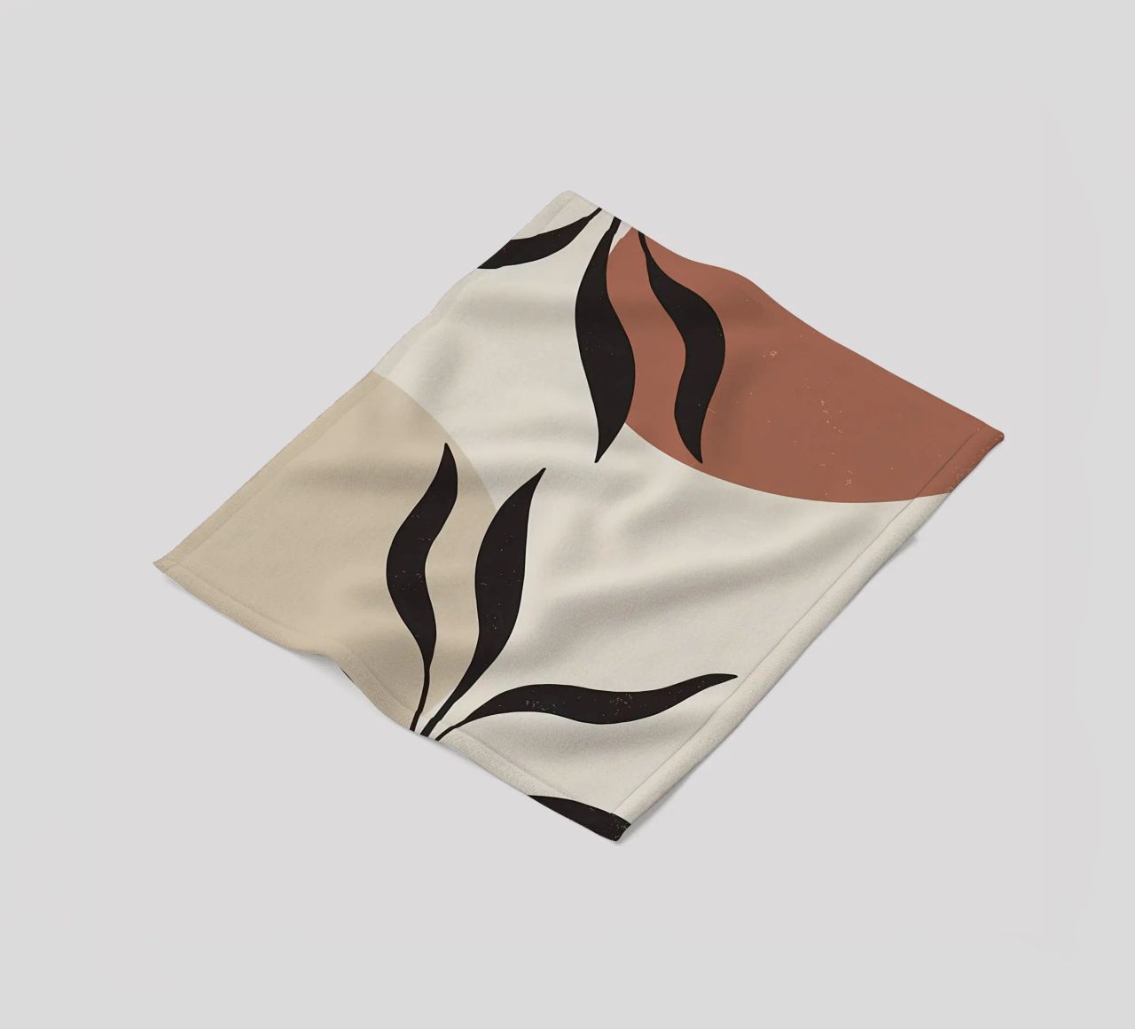 foglie forme astratte linee curve forme geometriche coperta in pile da Janine P McGuire