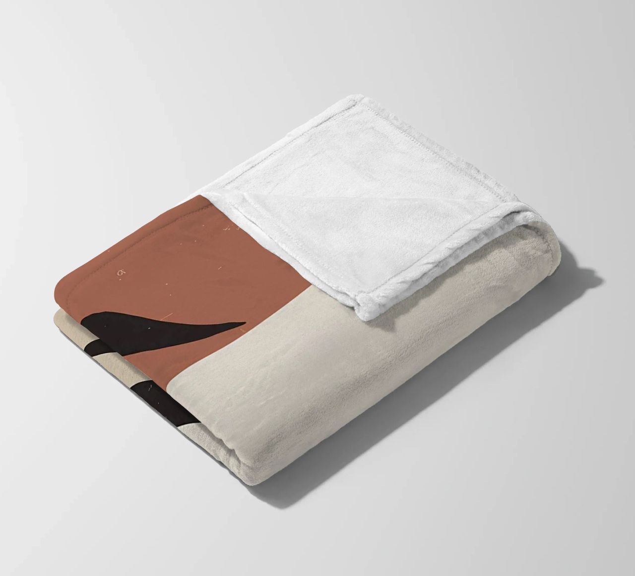 foglie forme astratte linee curve forme geometriche coperta in pile da Janine P McGuire