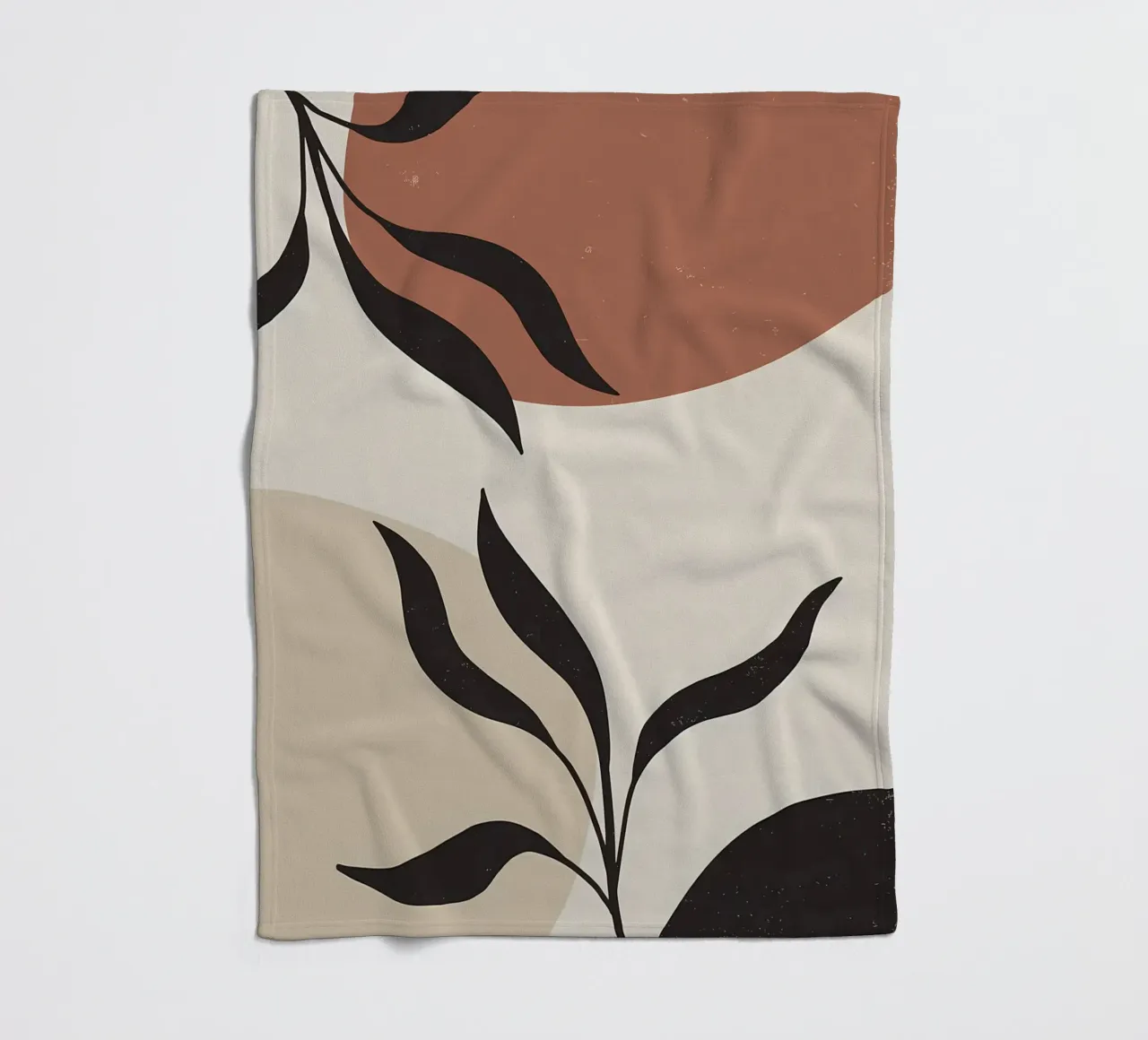 foglie forme astratte linee curve forme geometriche coperta in pile da Janine P McGuire