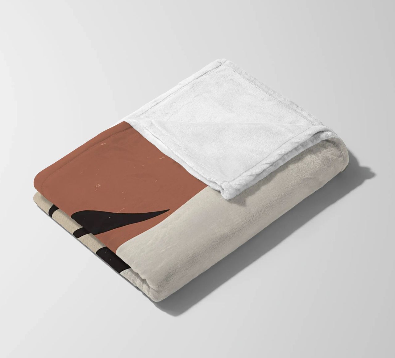 foglie forme astratte linee curve forme geometriche coperta in pile da Janine P McGuire
