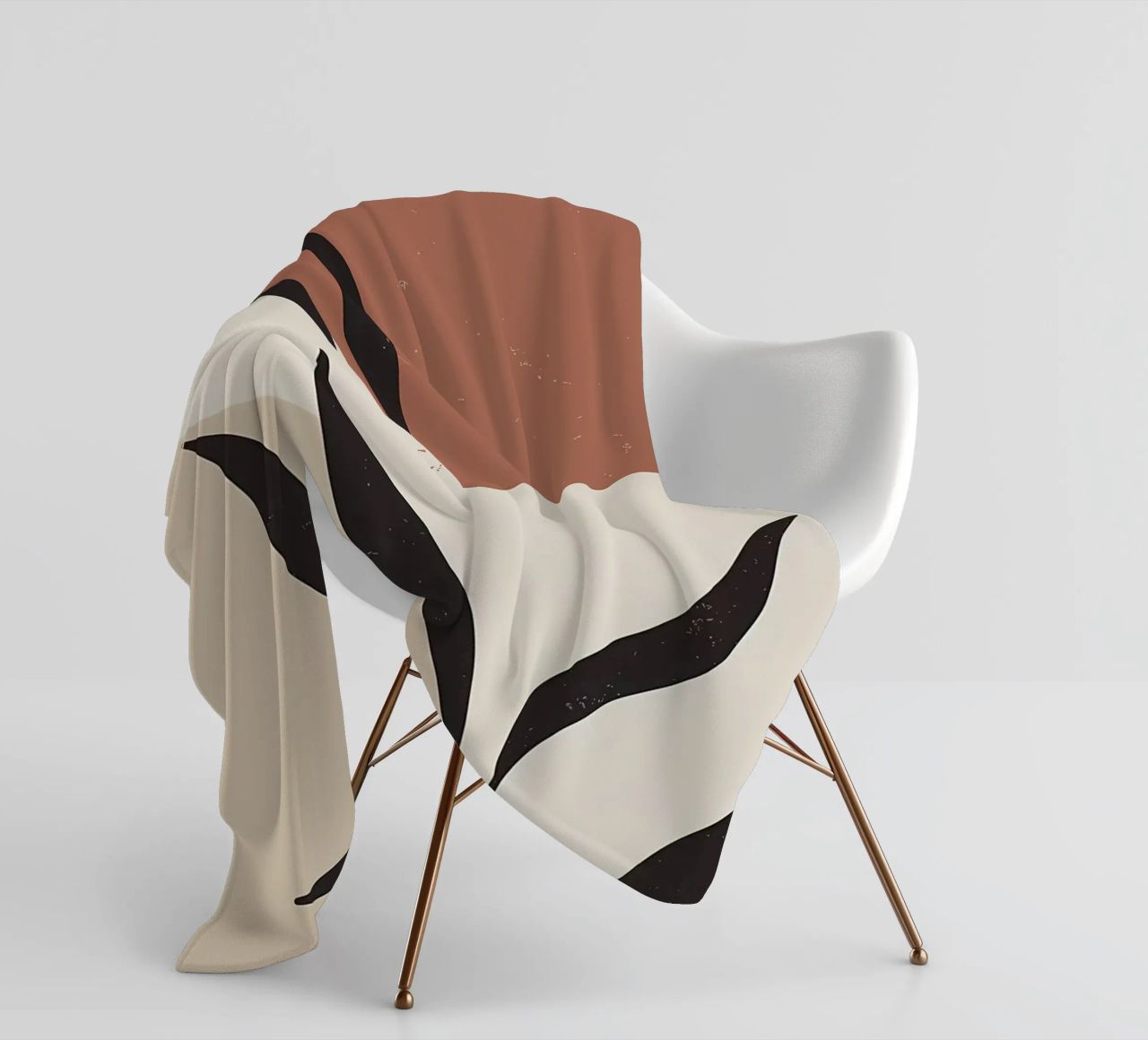 foglie forme astratte linee curve forme geometriche coperta in pile da Janine P McGuire