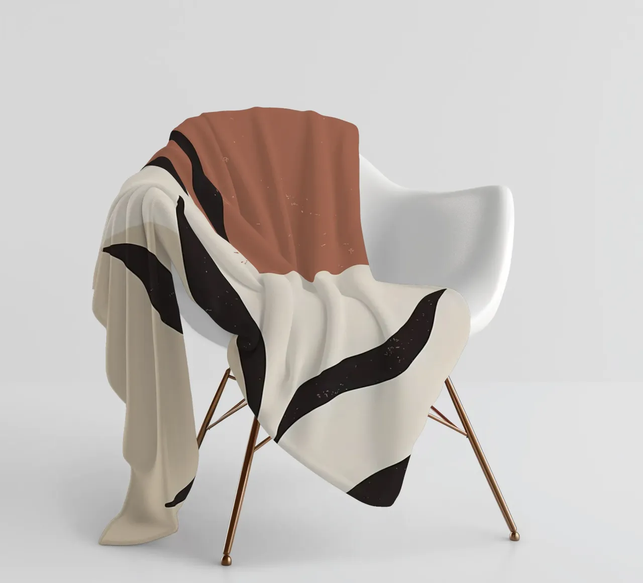 foglie forme astratte linee curve forme geometriche coperta in pile da Janine P McGuire
