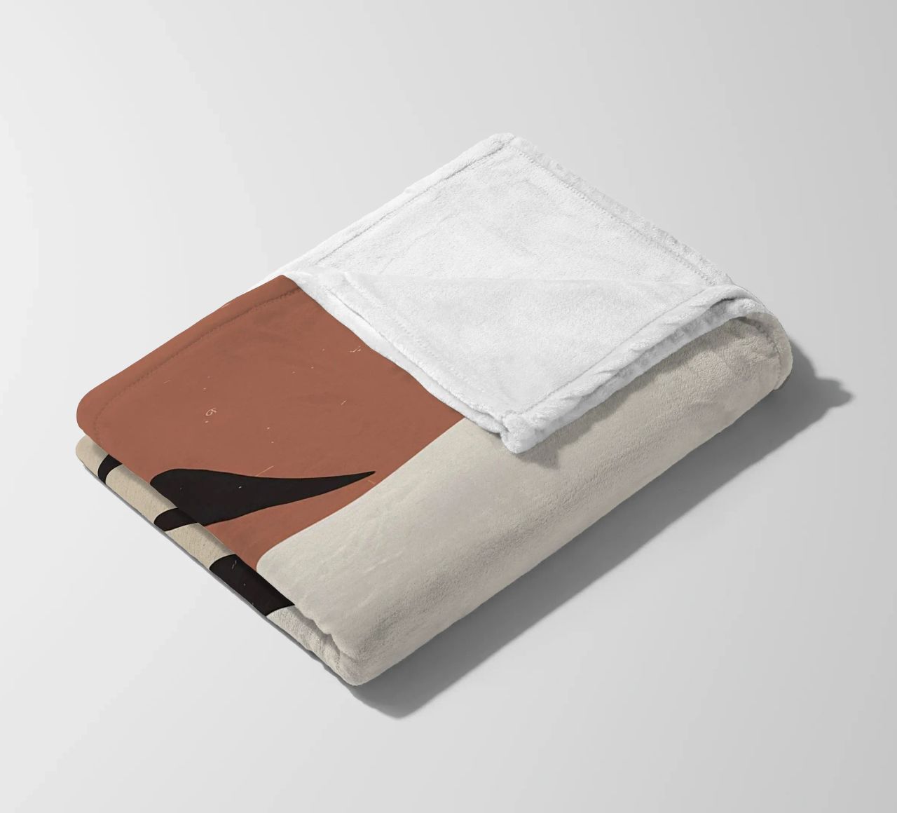 foglie forme astratte linee curve forme geometriche coperta in pile da Janine P McGuire
