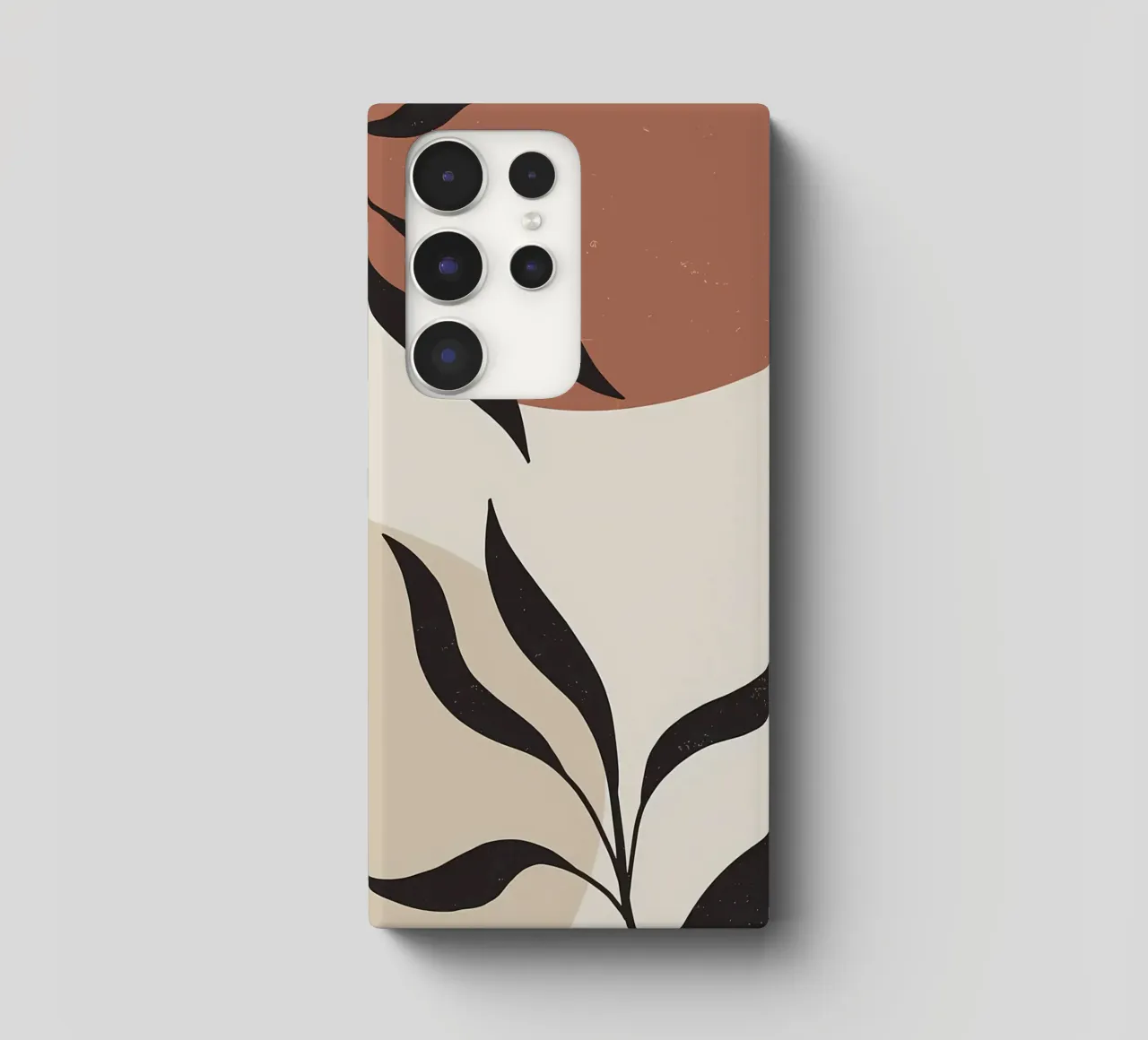 foglie forme astratte linee curve forme geometriche cover samsung da Janine P McGuire