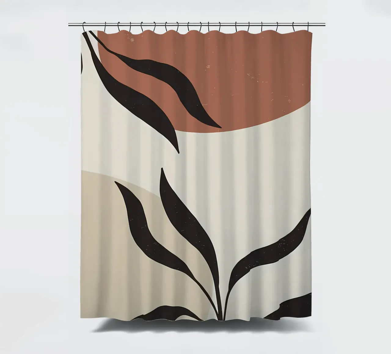 foglie forme astratte linee curve forme geometriche tenda da doccia da Janine P McGuire