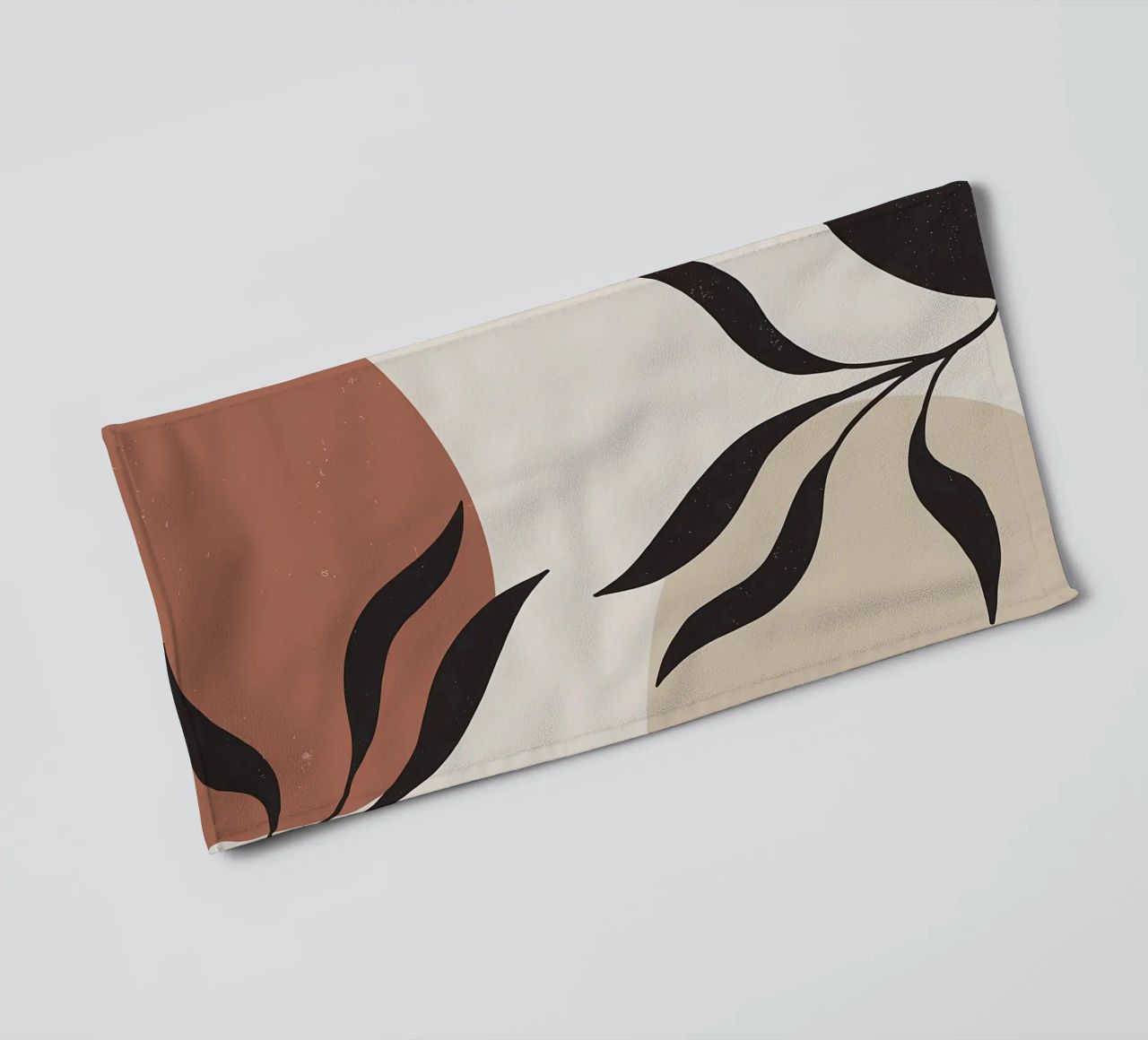 foglie forme astratte linee curve forme geometriche asciugamano da bagno da Janine P McGuire