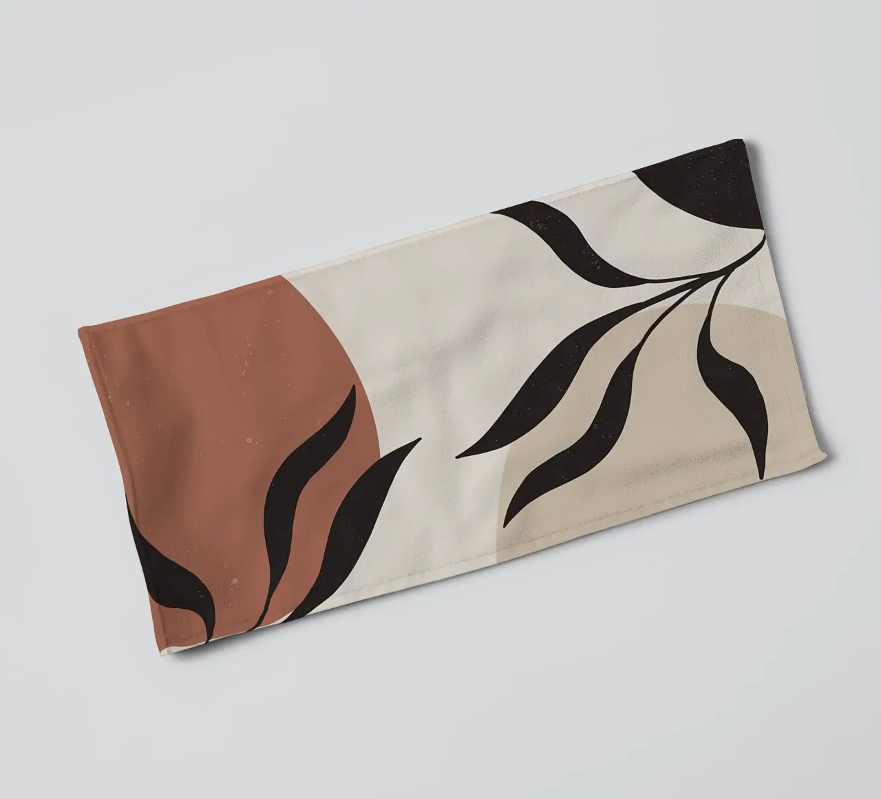 foglie forme astratte linee curve forme geometriche asciugamano da bagno da Janine P McGuire