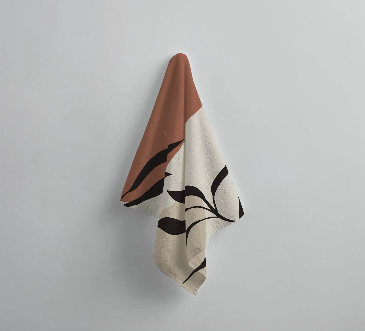 foglie forme astratte linee curve forme geometriche asciugamano da bagno da Janine P McGuire