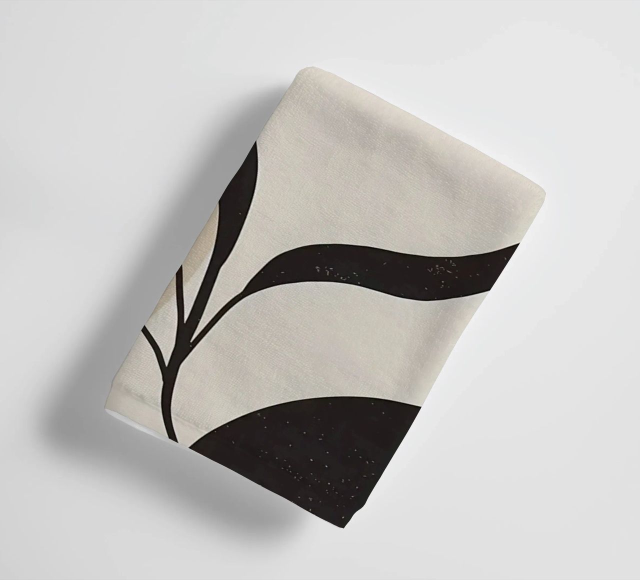 foglie forme astratte linee curve forme geometriche asciugamano da bagno da Janine P McGuire