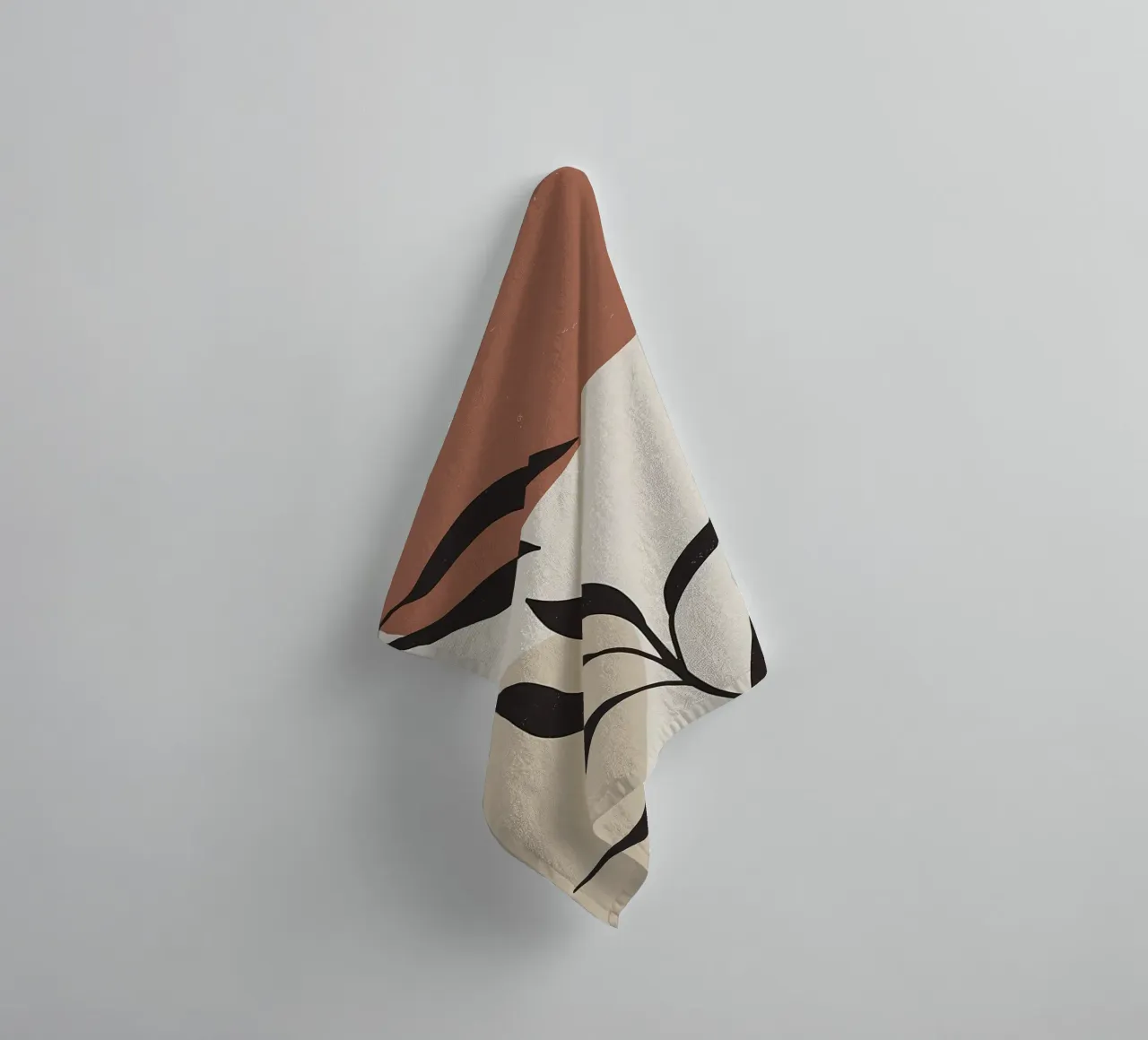 foglie forme astratte linee curve forme geometriche asciugamano da bagno da Janine P McGuire