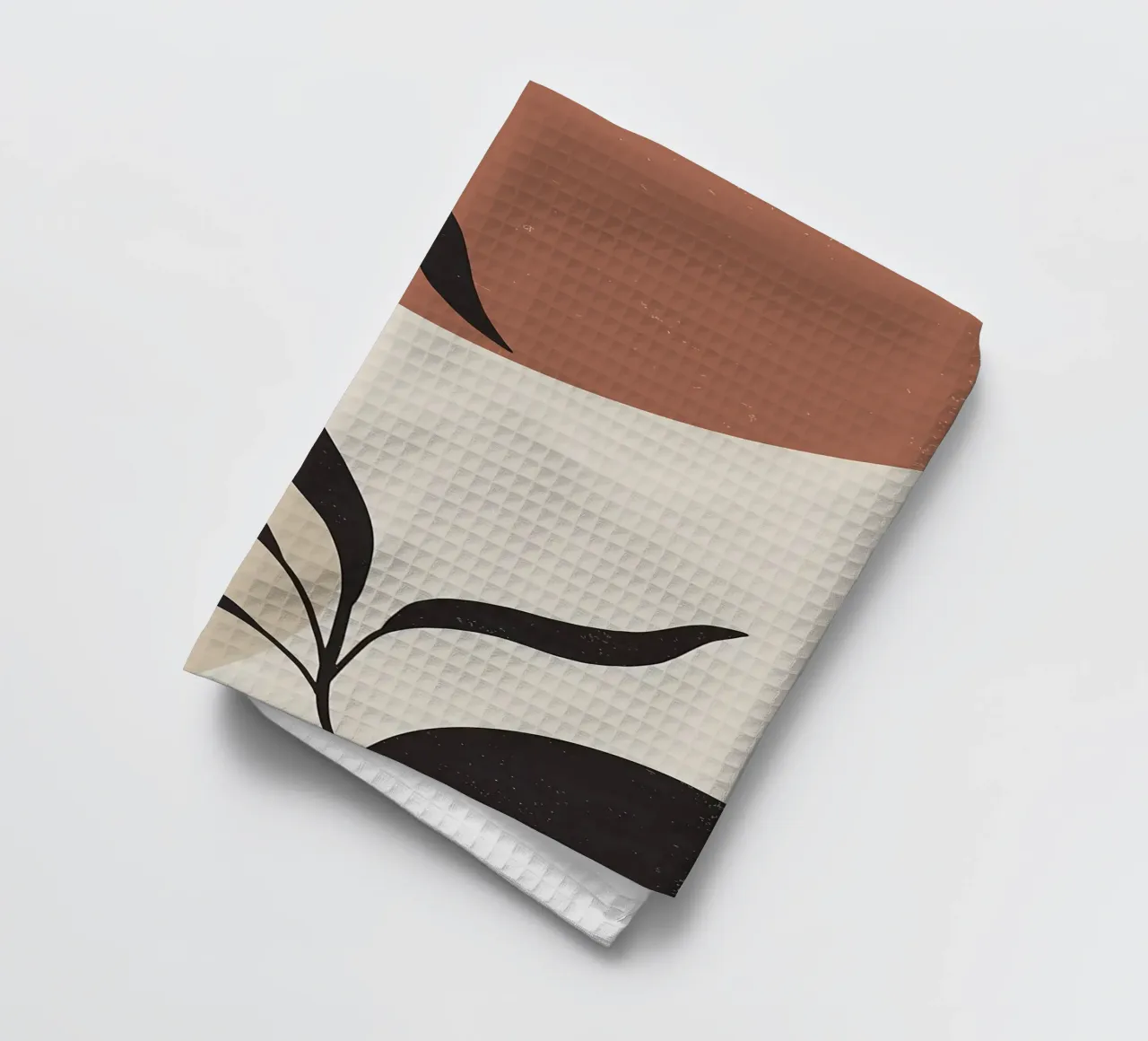 foglie forme astratte linee curve forme geometriche canovaccio da cucina da Janine P McGuire