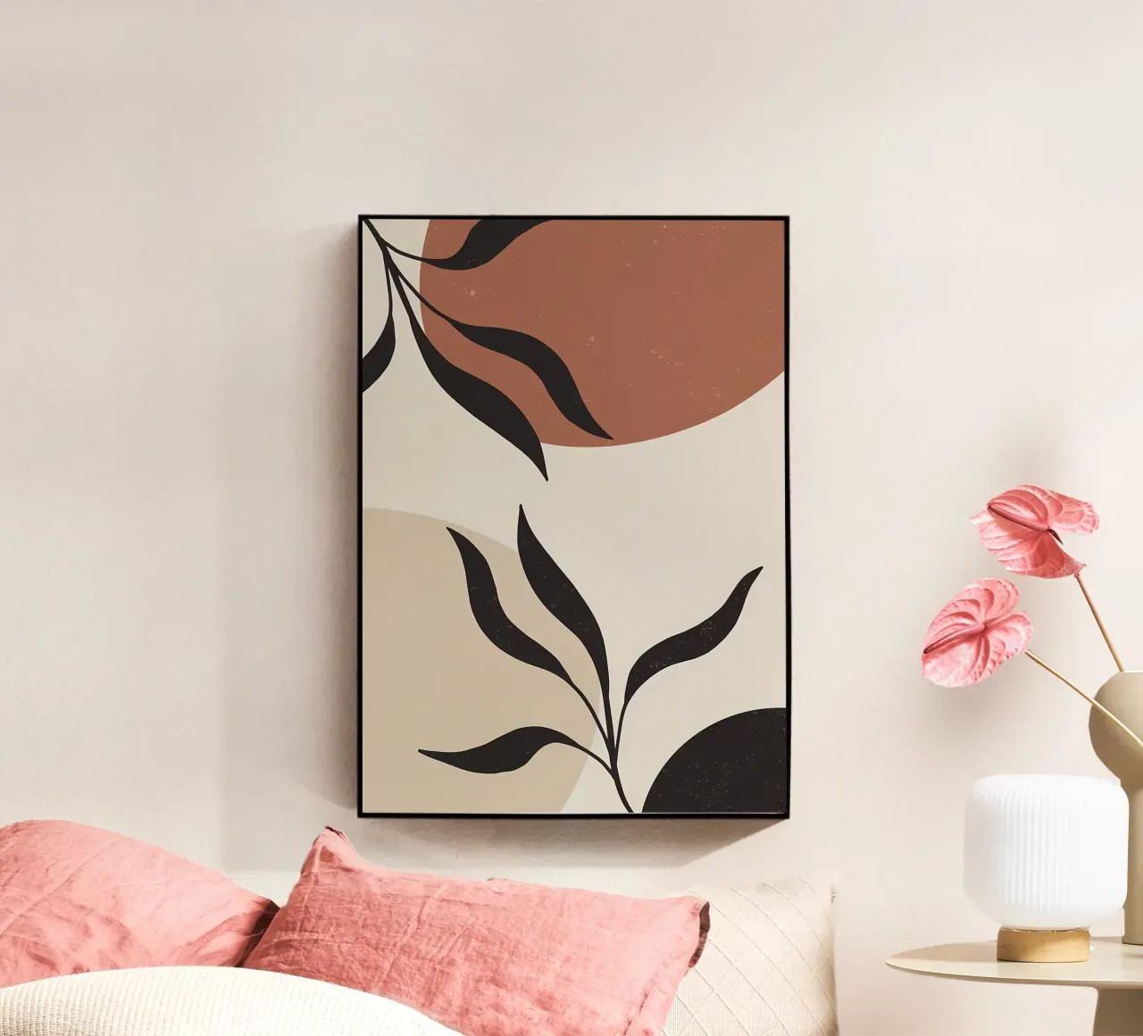 Blätter abstrakte Formen geschwungene Linien geometrische Formen Acryl-Glas von Janine P McGuire