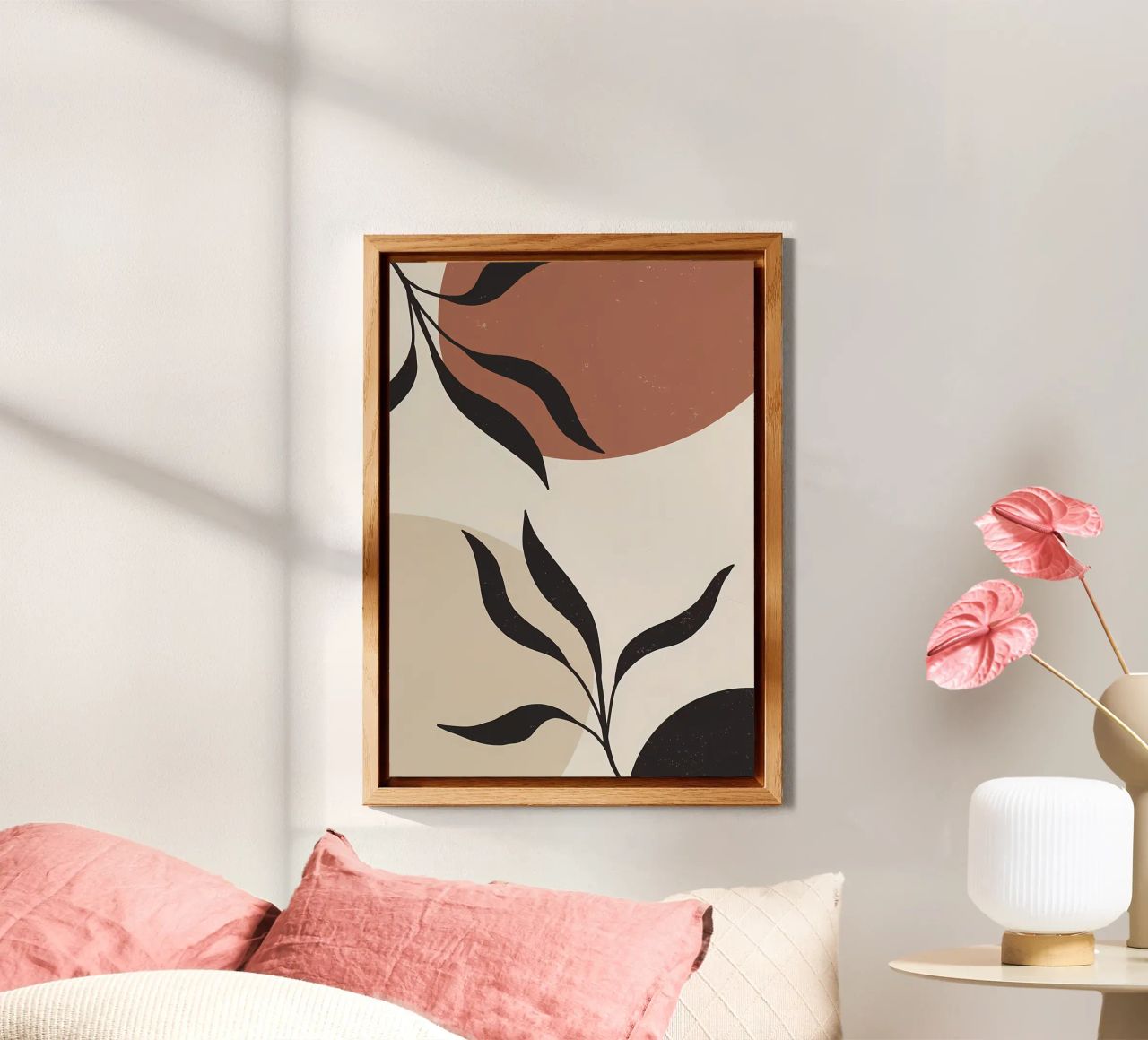 foglie forme astratte linee curve forme geometriche alluminio dibond da Janine P McGuire