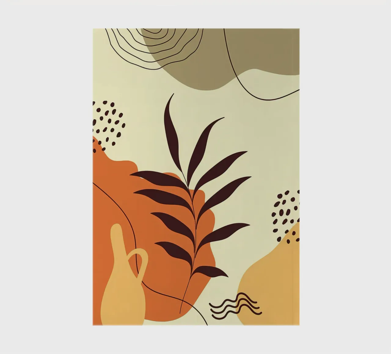 leaves vase abstract shapes patterns spots notebook by Janine P McGuire