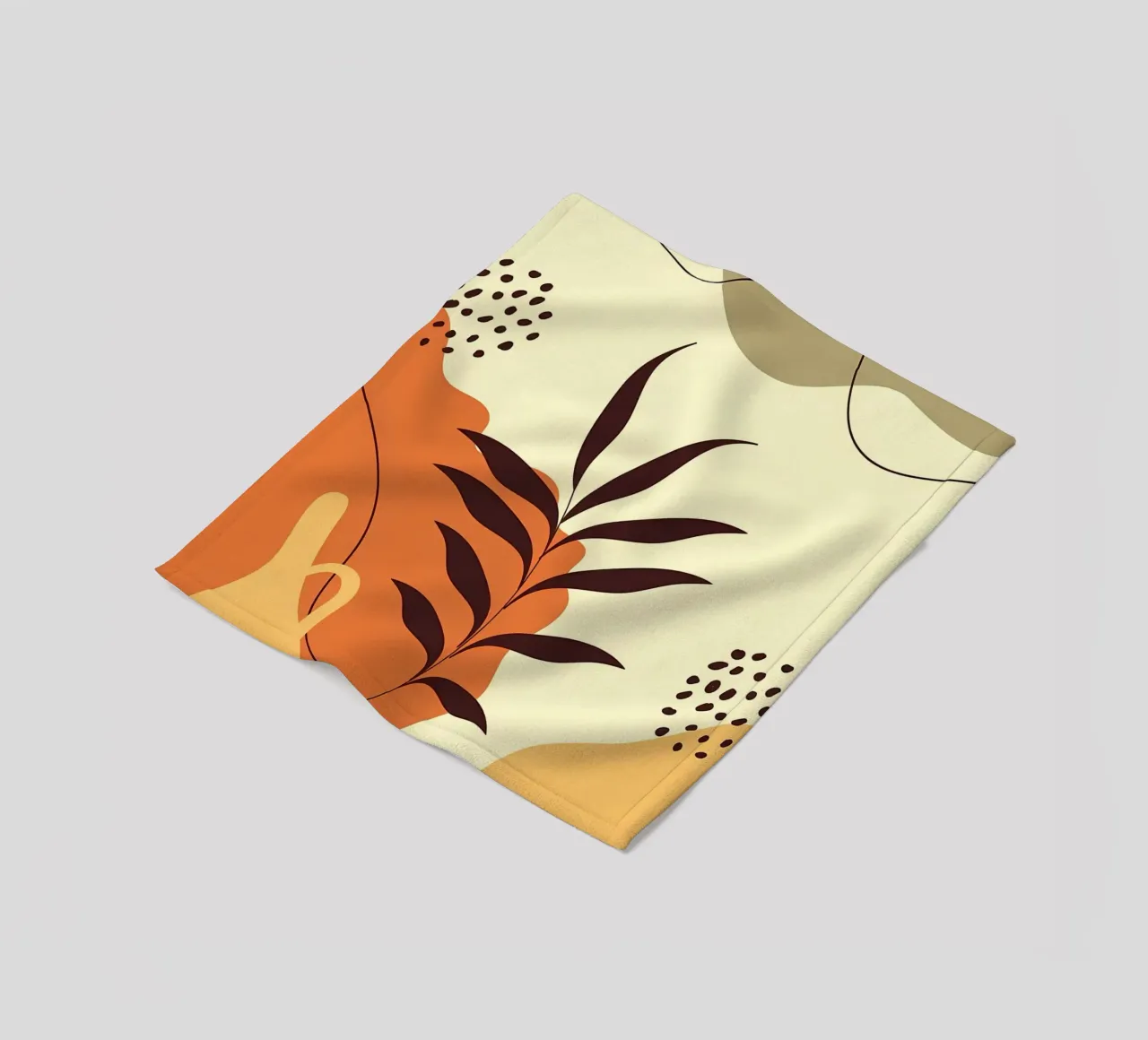 foglie vaso forme astratte motivi macchie coperta in pile da Janine P McGuire