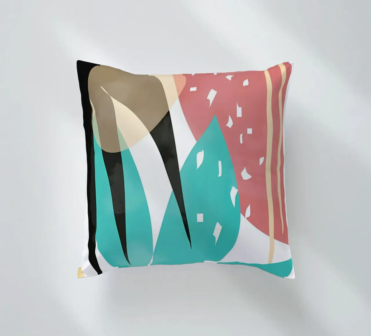 forme astratte foglie forme geometriche linee curve cuscino da Janine P McGuire