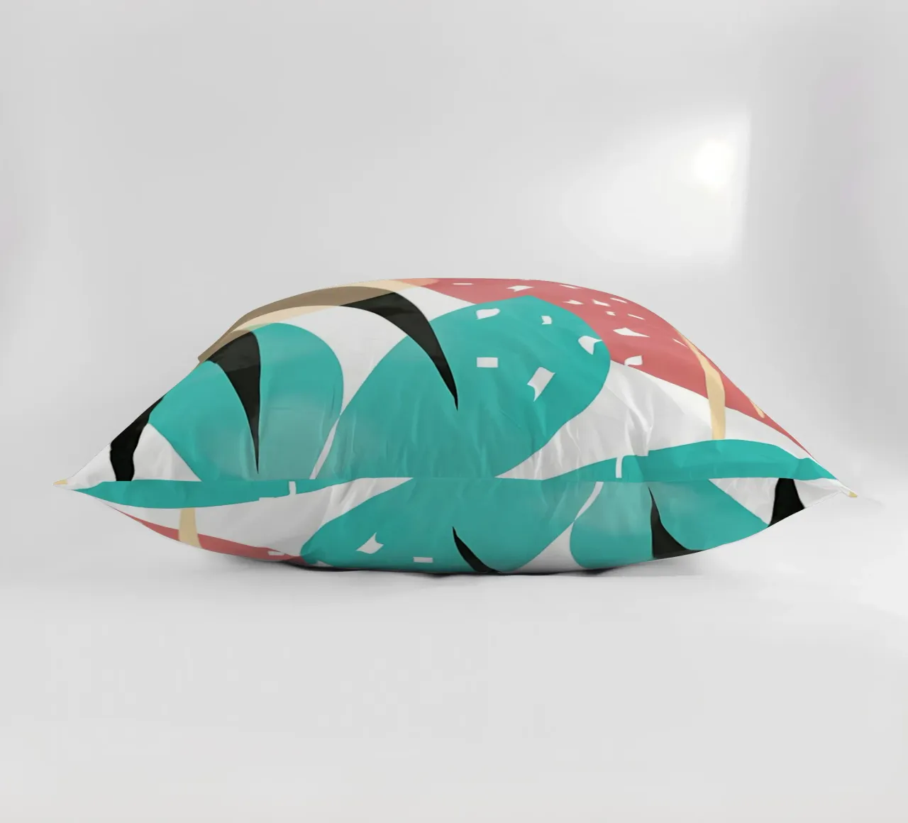 formes abstraites feuilles formes géométriques lignes courbes coussin de Janine P McGuire