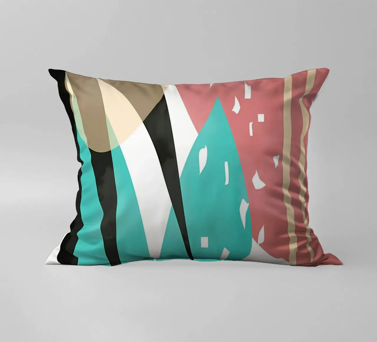 forme astratte foglie forme geometriche linee curve cuscino da Janine P McGuire