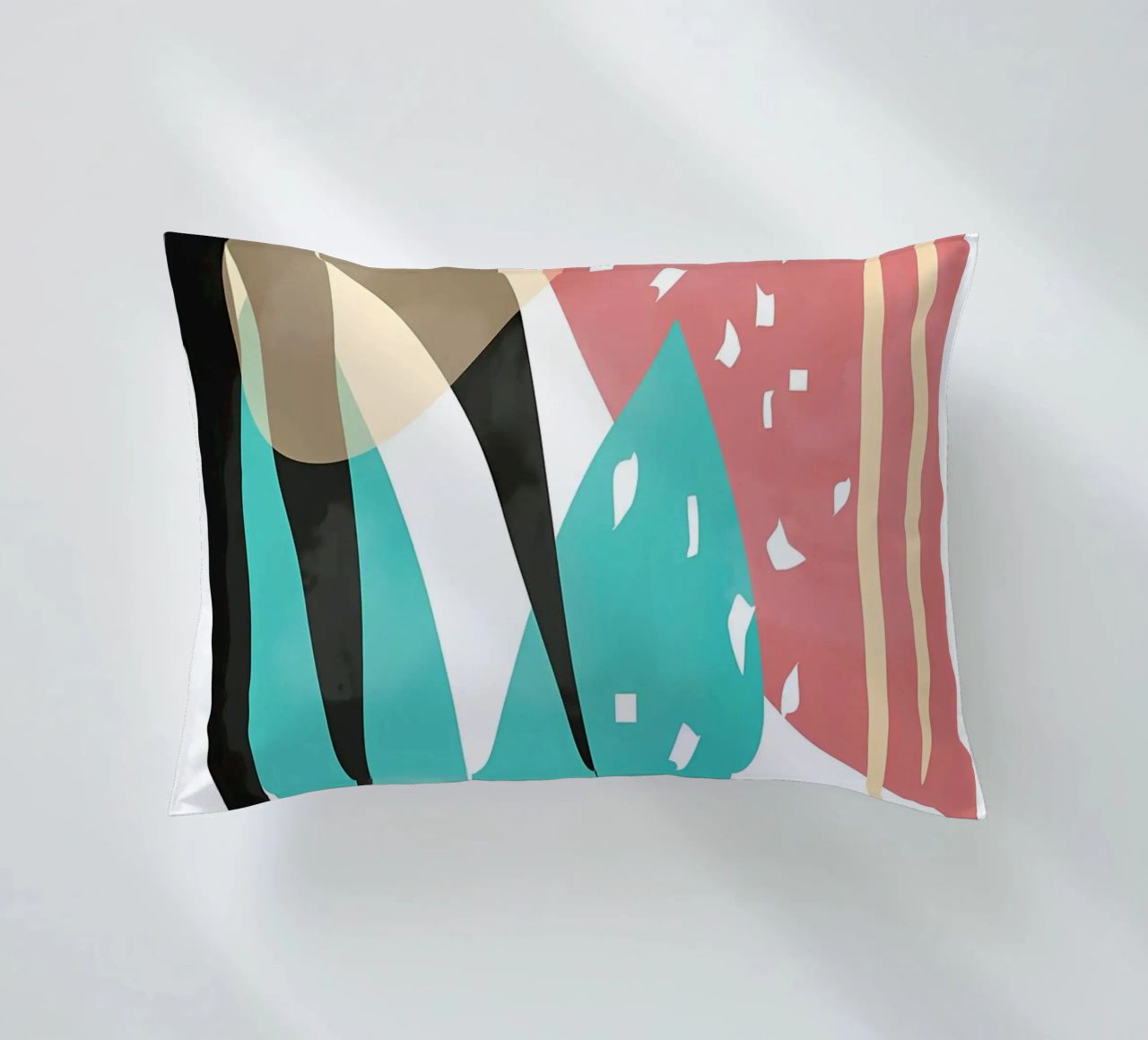 forme astratte foglie forme geometriche linee curve cuscino da Janine P McGuire
