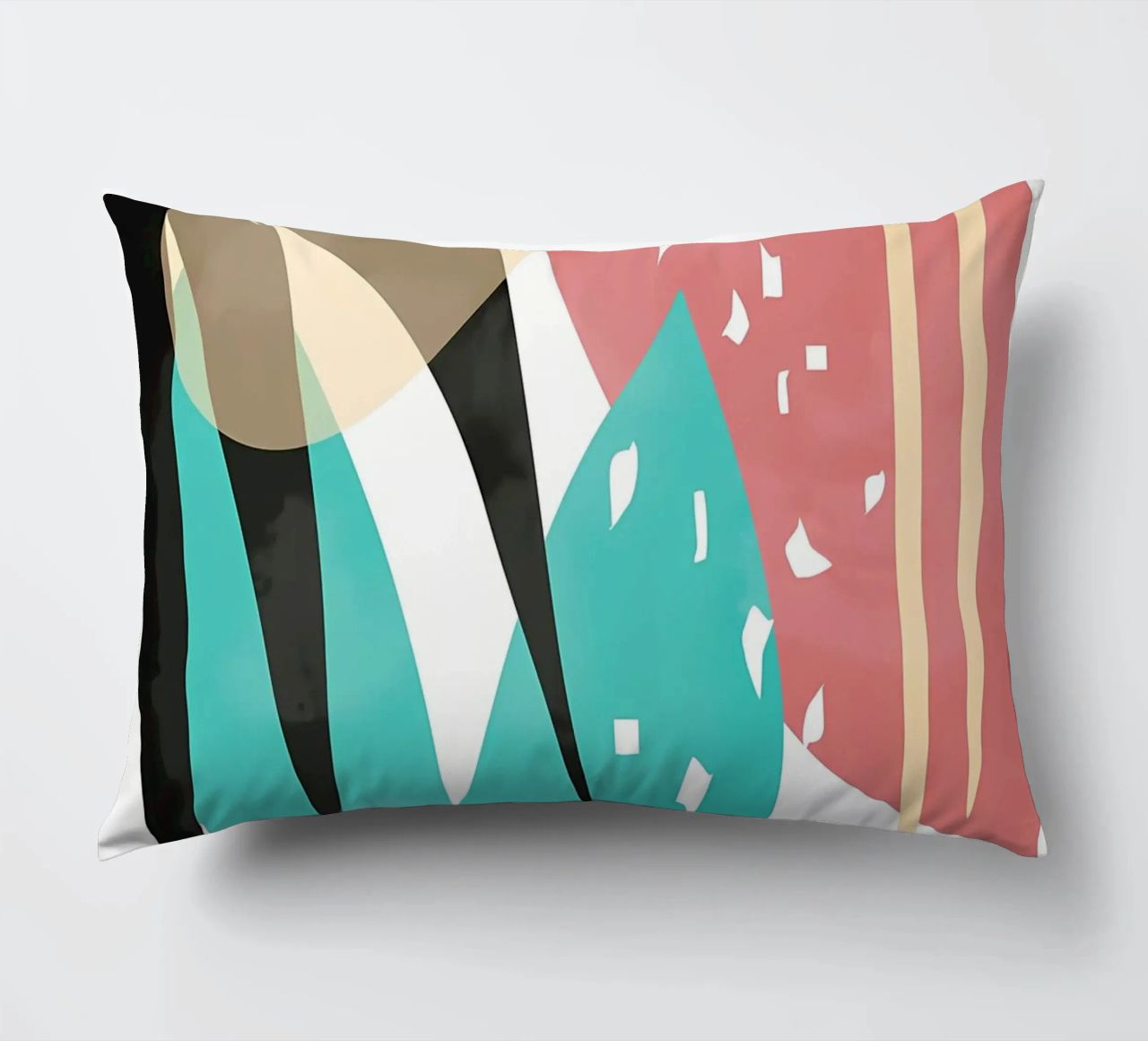 forme astratte foglie forme geometriche linee curve cuscino da Janine P McGuire
