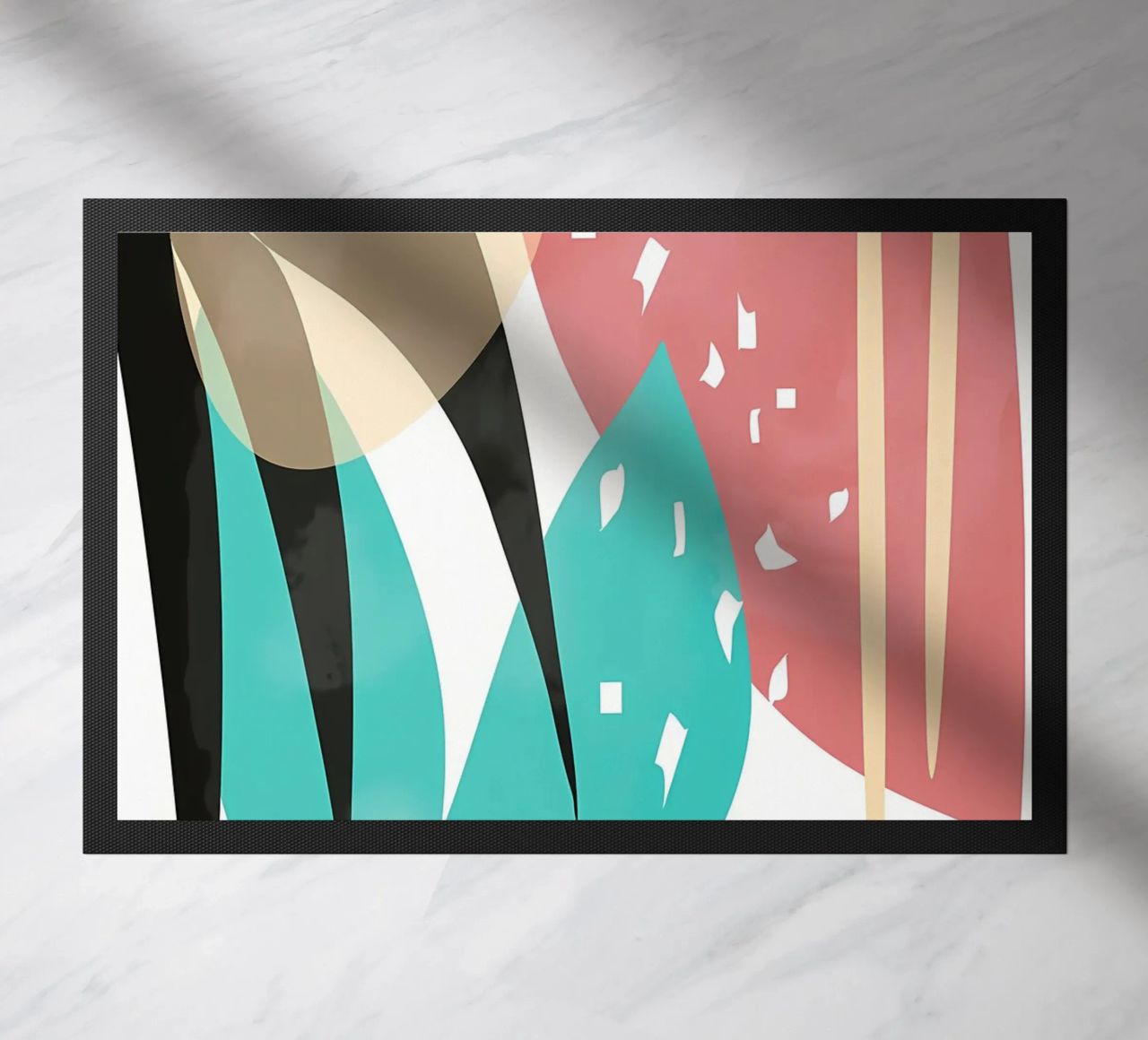 forme astratte foglie forme geometriche linee curve zerbino da Janine P McGuire