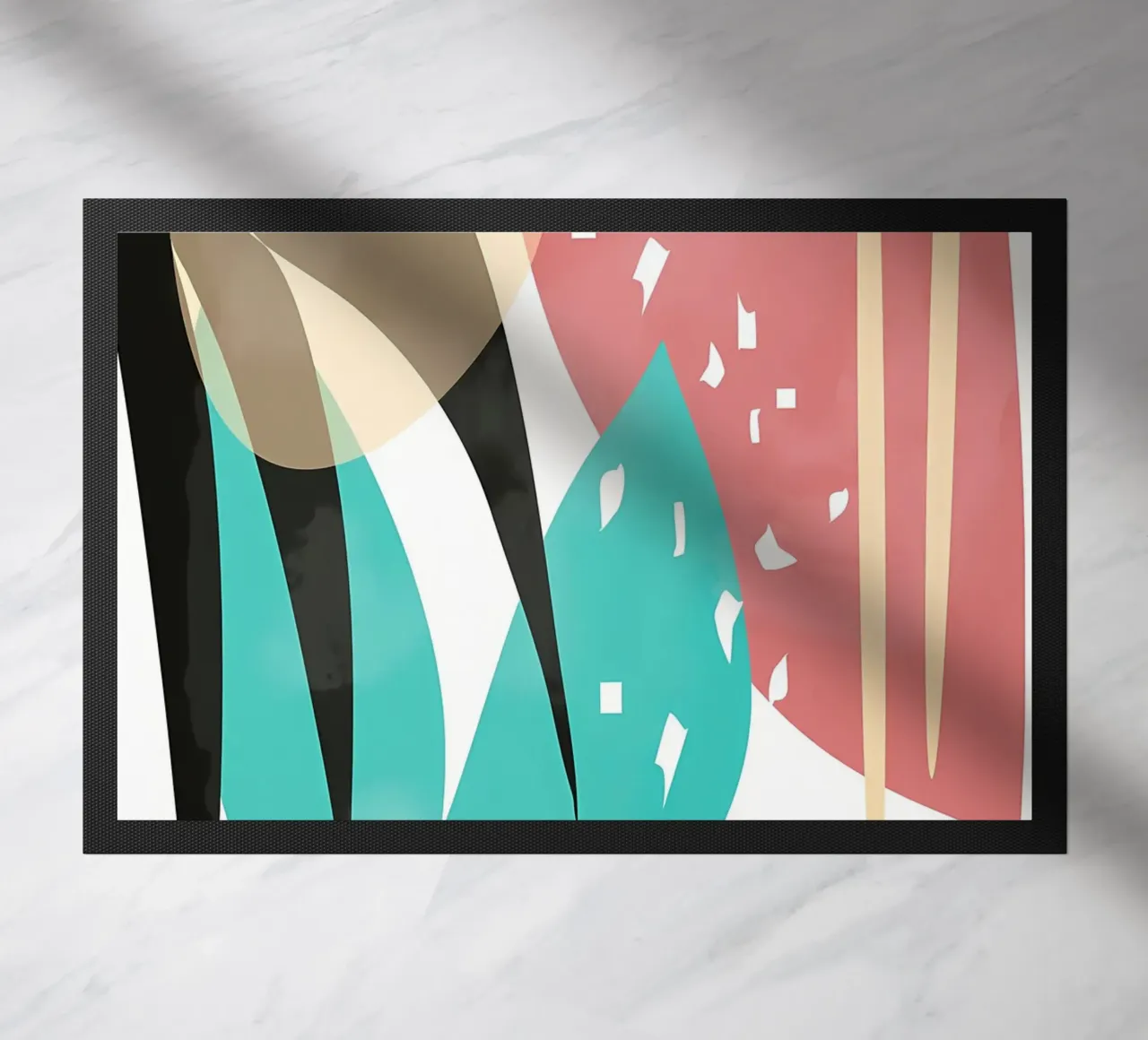 forme astratte foglie forme geometriche linee curve zerbino da Janine P McGuire