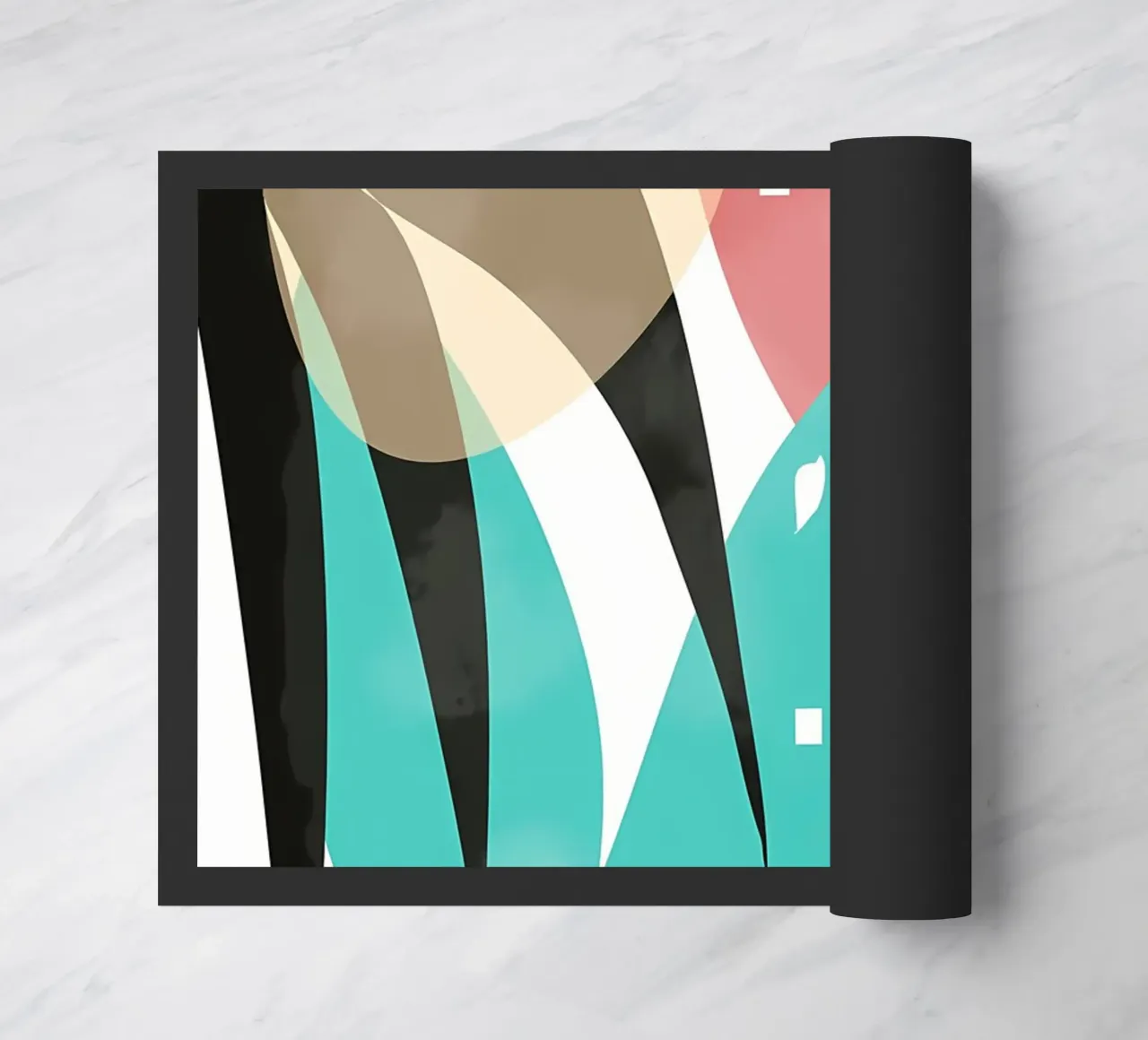 forme astratte foglie forme geometriche linee curve zerbino da Janine P McGuire