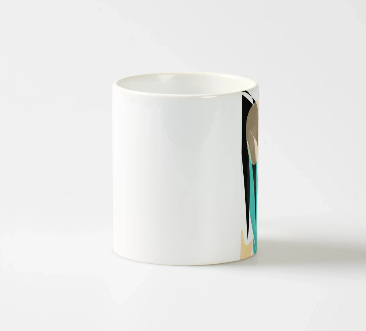 forme astratte foglie forme geometriche linee curve tazza in ceramica da Janine P McGuire