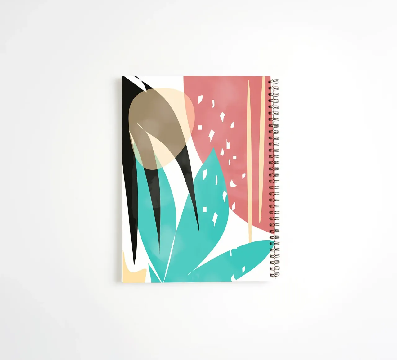 forme astratte foglie forme geometriche linee curve diario ad anelli da Janine P McGuire
