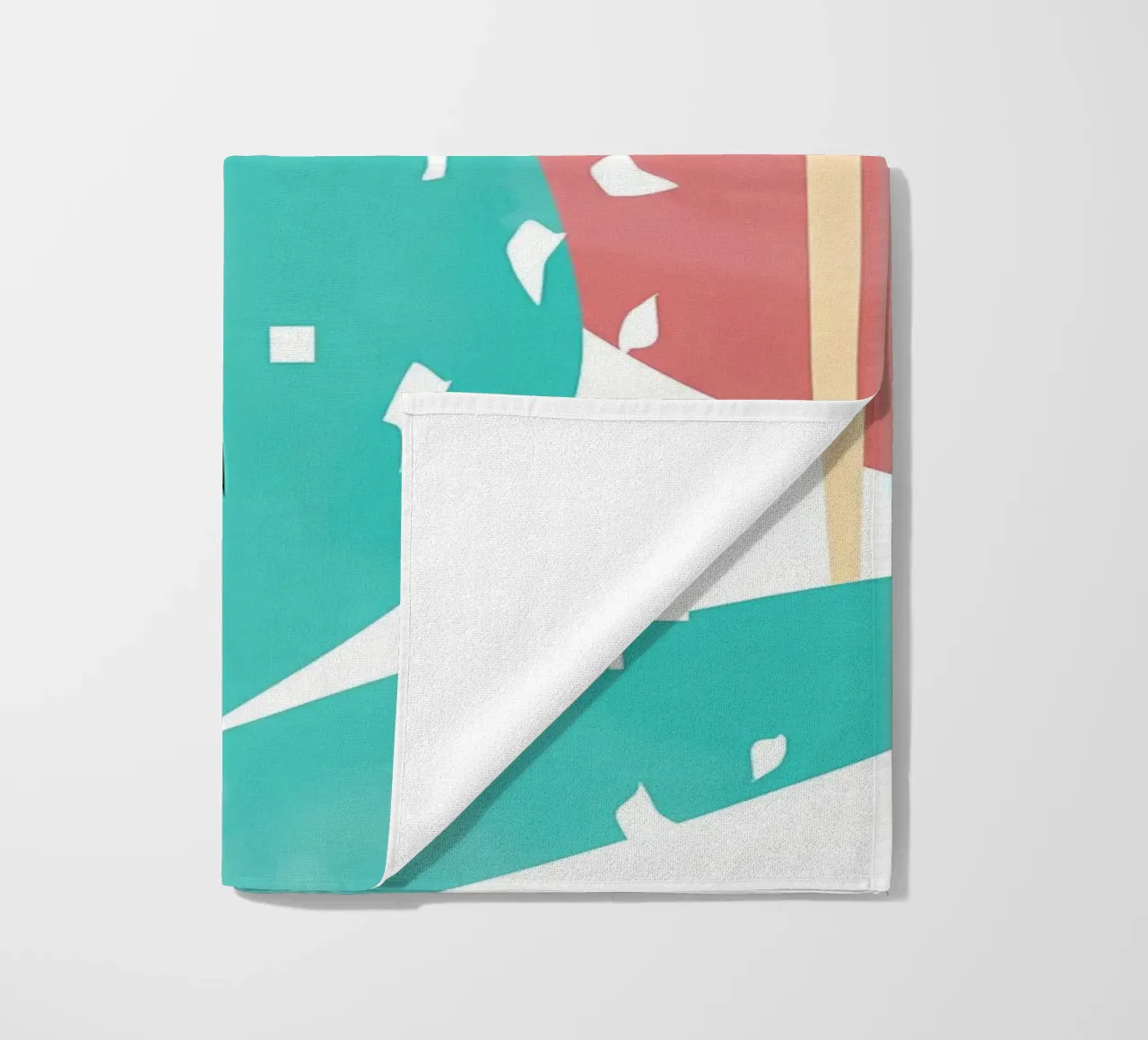 formes abstraites feuilles formes géométriques lignes courbes serviette de plage de Janine P McGuire