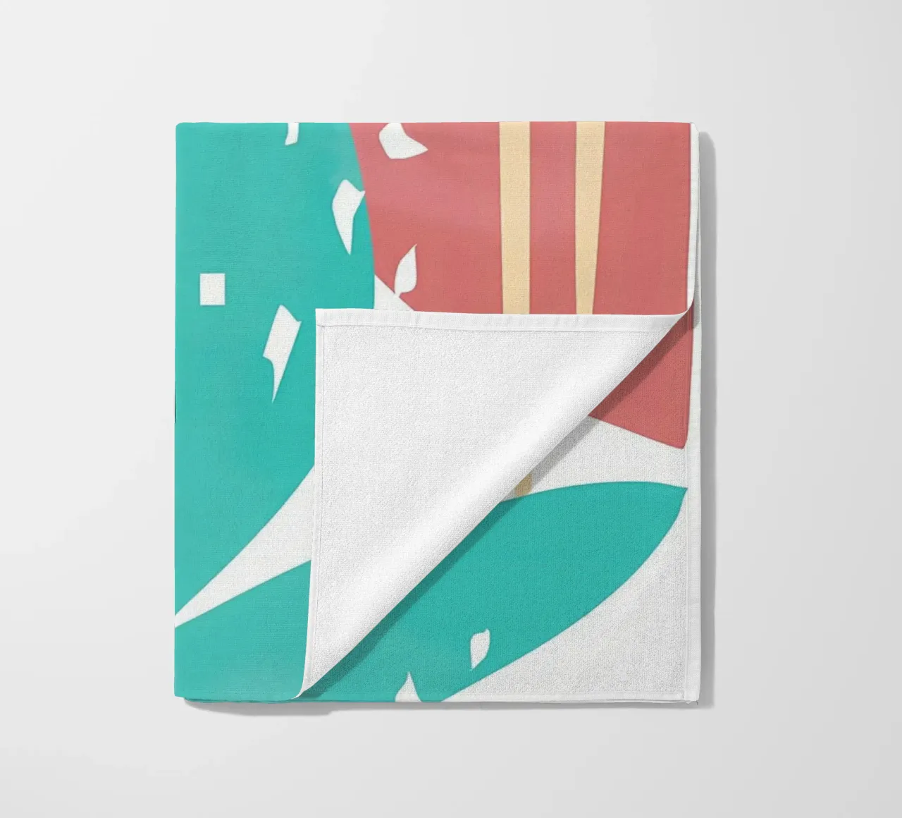 forme astratte foglie forme geometriche linee curve telo mare da Janine P McGuire