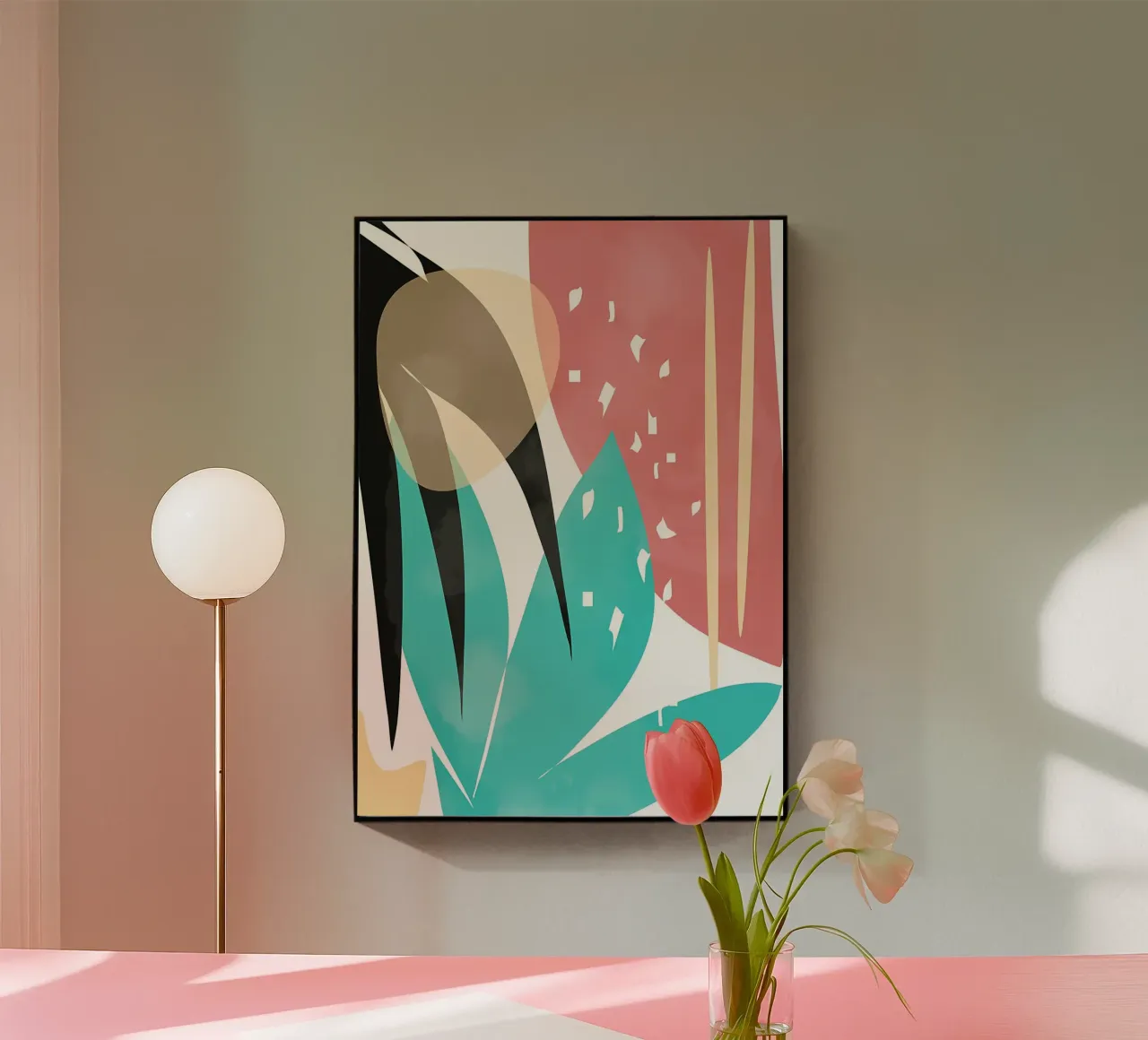 forme astratte foglie forme geometriche linee curve plexiglass da Janine P McGuire