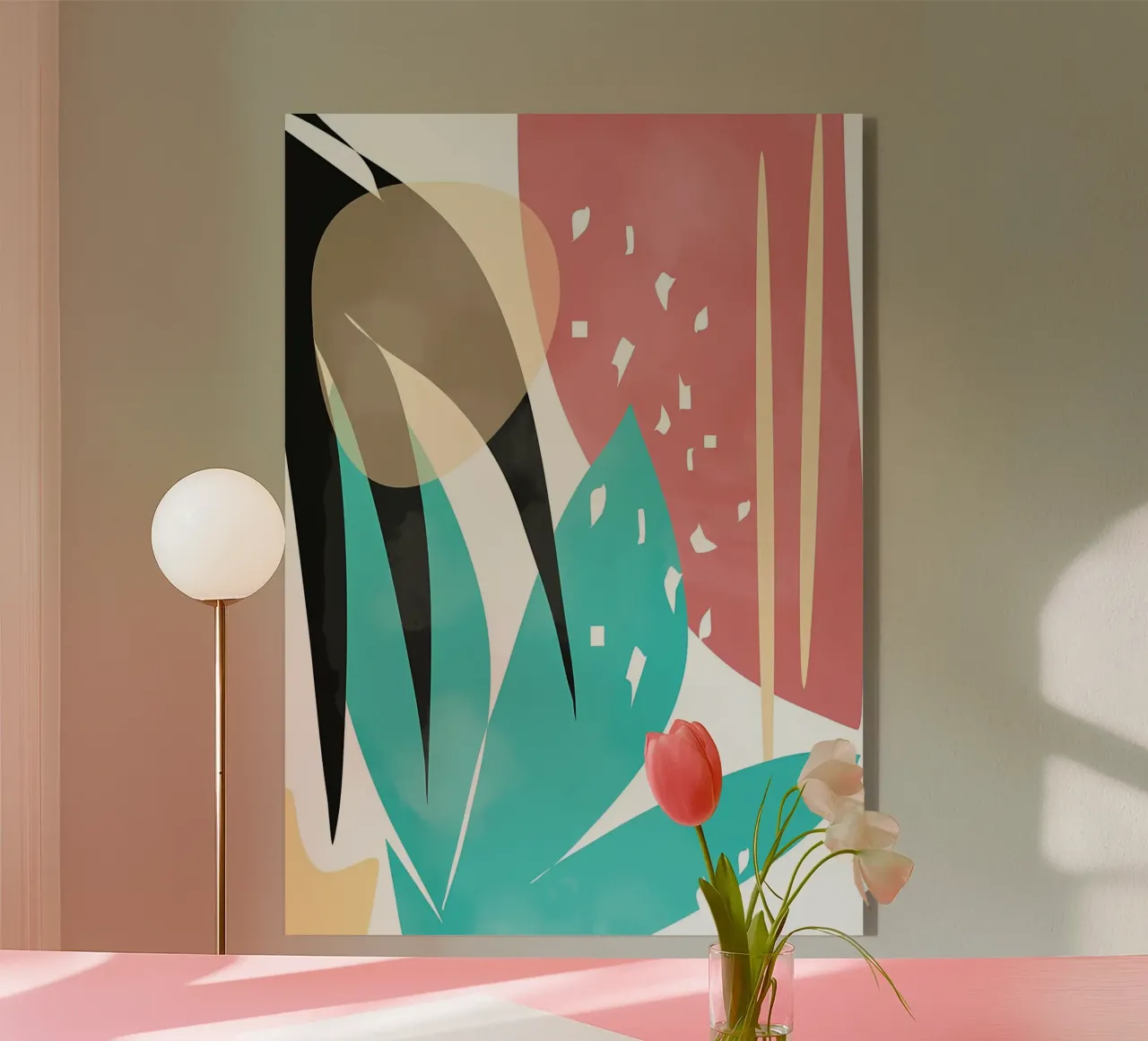 forme astratte foglie forme geometriche linee curve plexiglass da Janine P McGuire