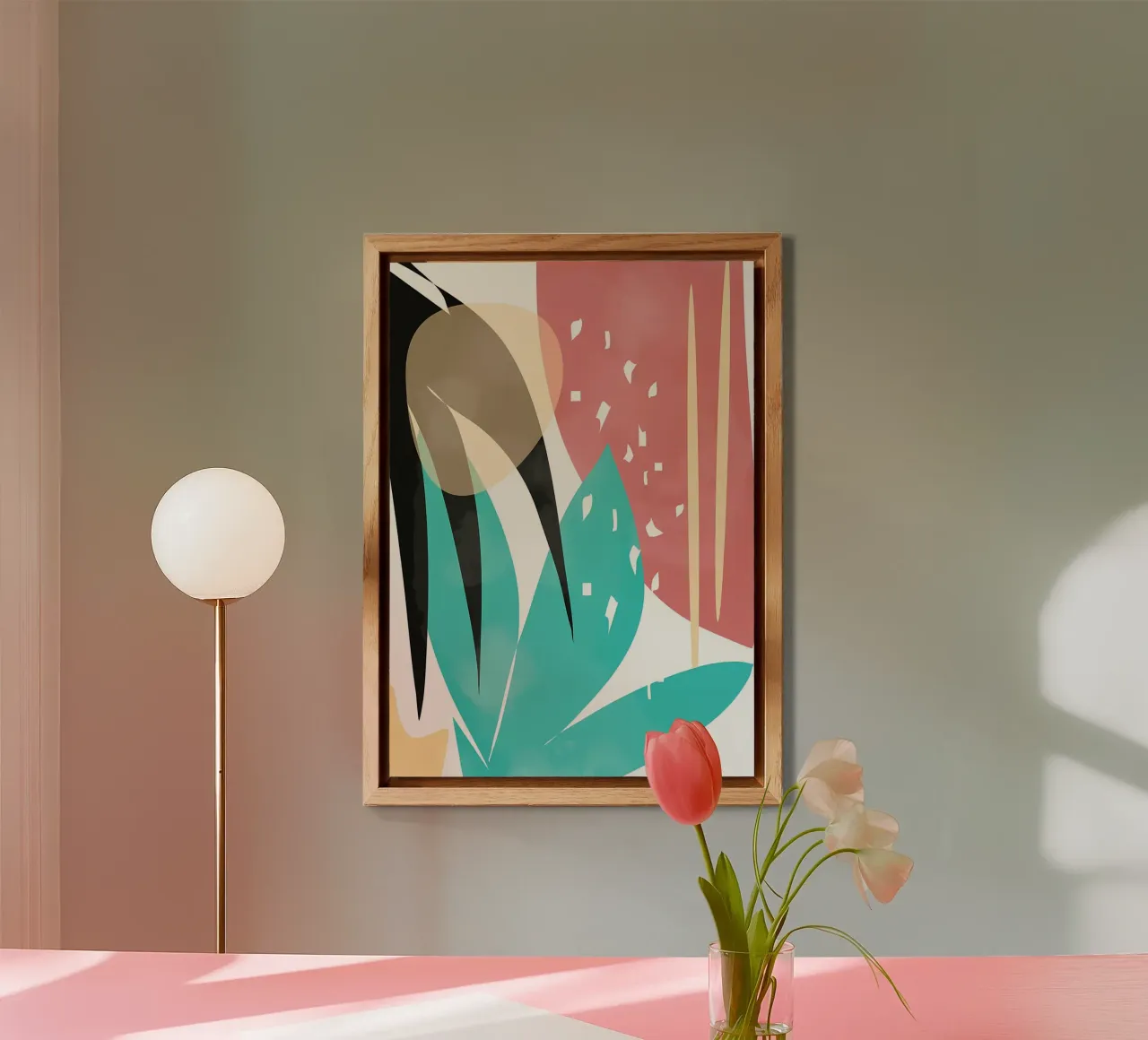 forme astratte foglie forme geometriche linee curve alluminio dibond da Janine P McGuire