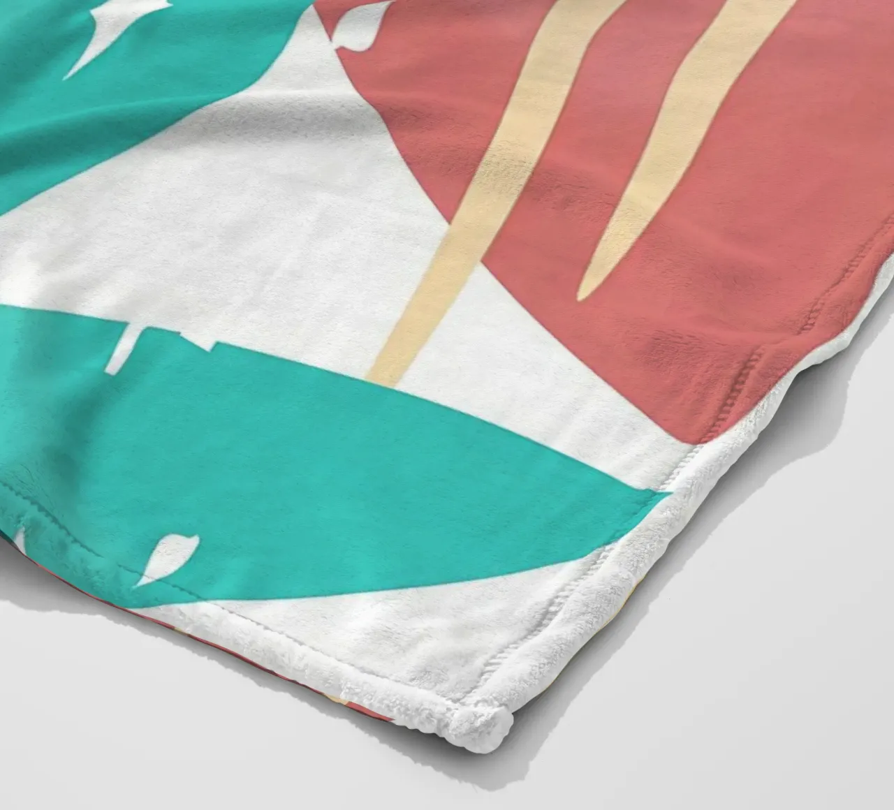 forme astratte foglie forme geometriche linee curve coperta in pile da Janine P McGuire