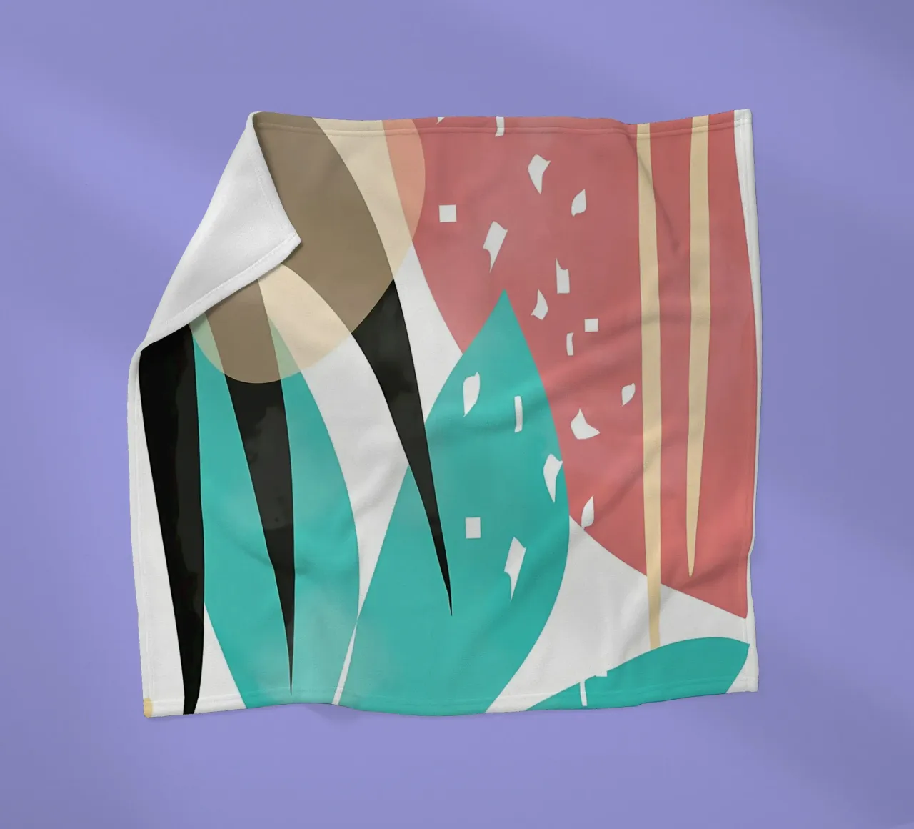 forme astratte foglie forme geometriche linee curve coperta in pile da Janine P McGuire