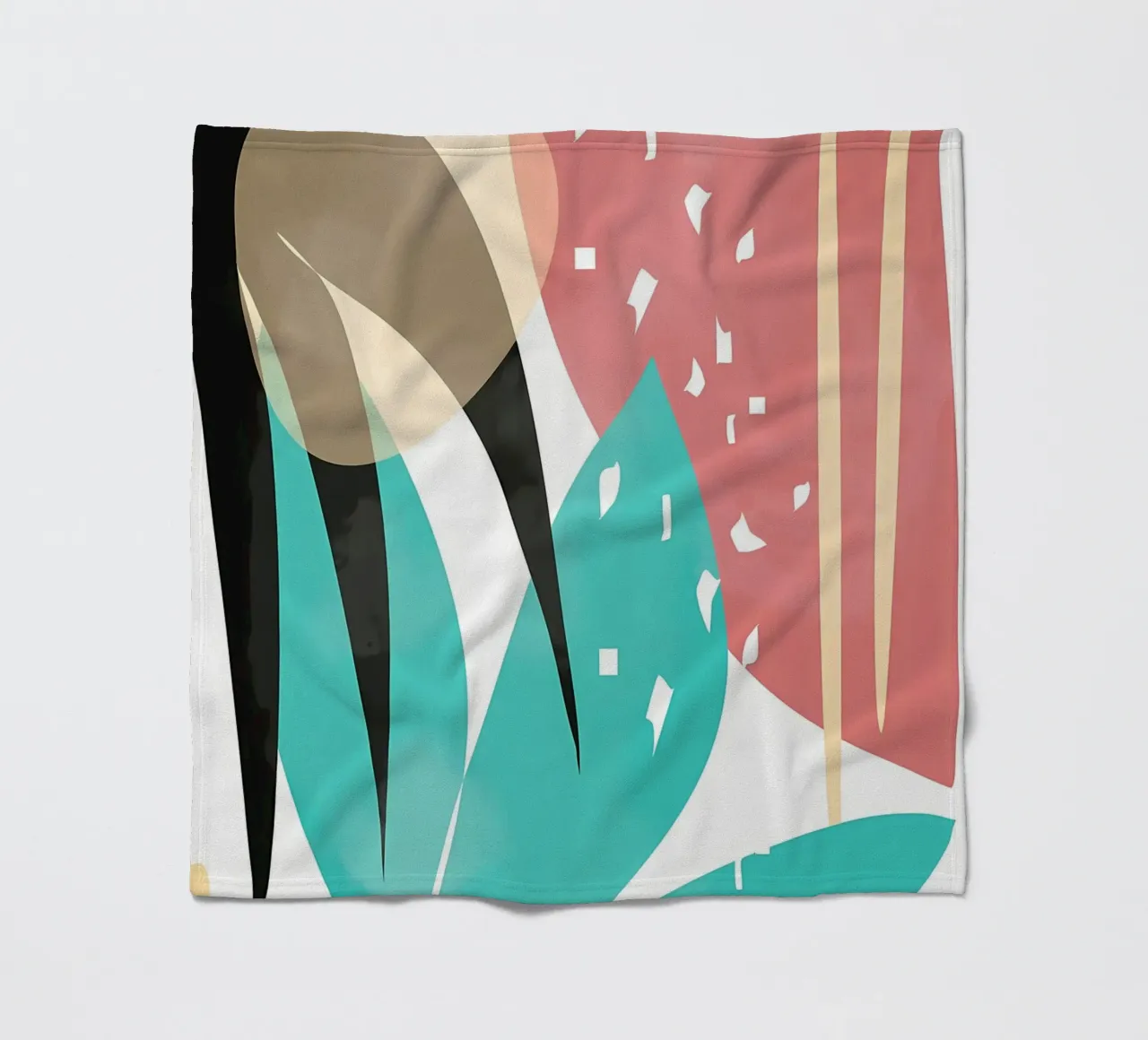 forme astratte foglie forme geometriche linee curve coperta in pile da Janine P McGuire