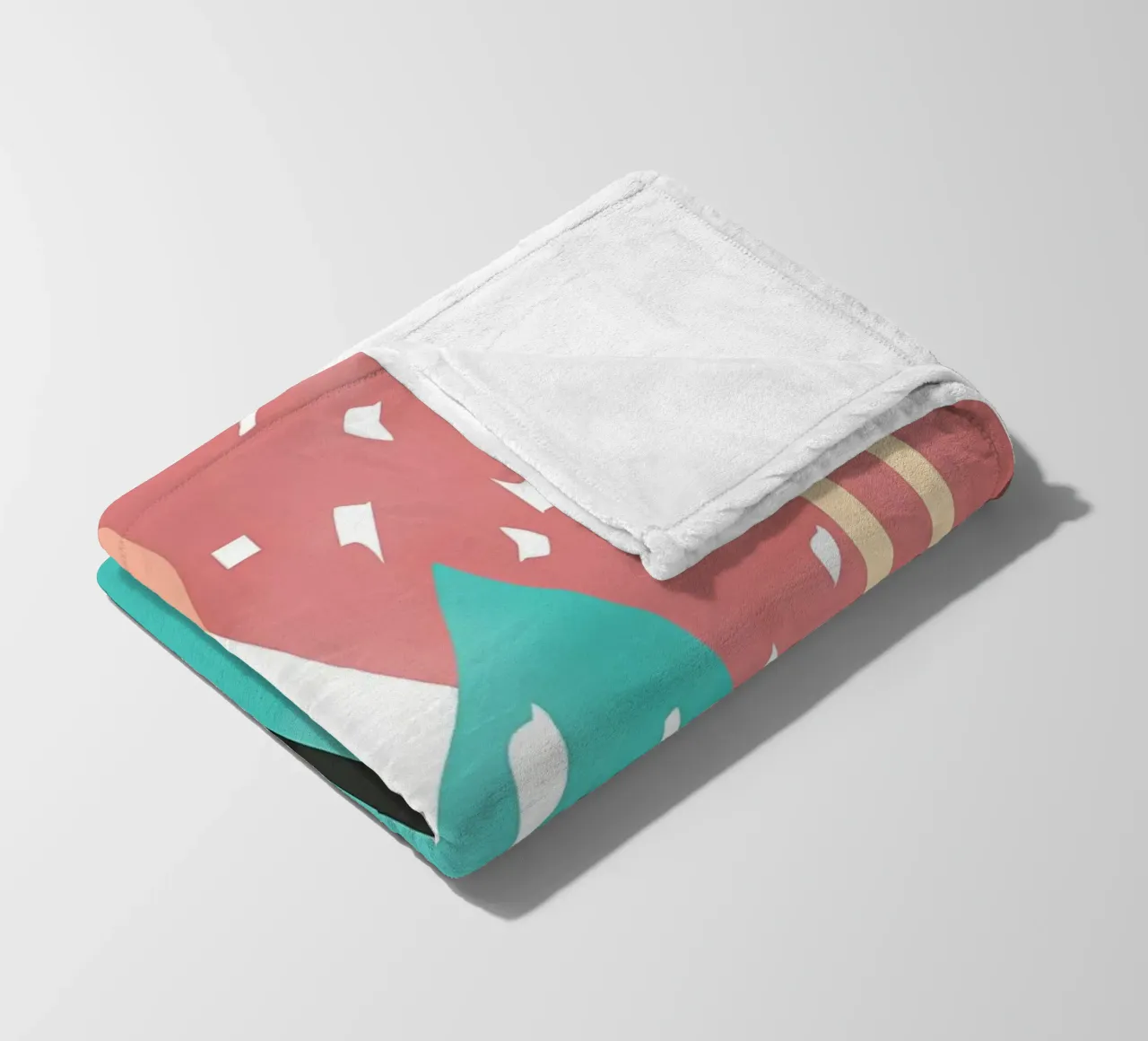 forme astratte foglie forme geometriche linee curve coperta in pile da Janine P McGuire