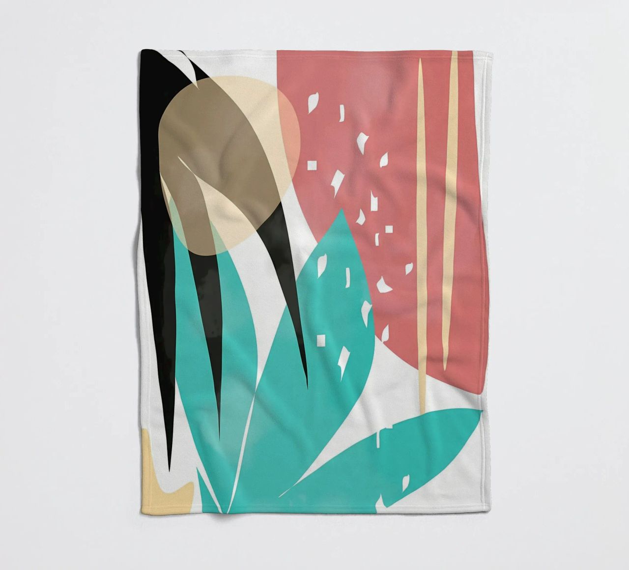 forme astratte foglie forme geometriche linee curve coperta in pile da Janine P McGuire