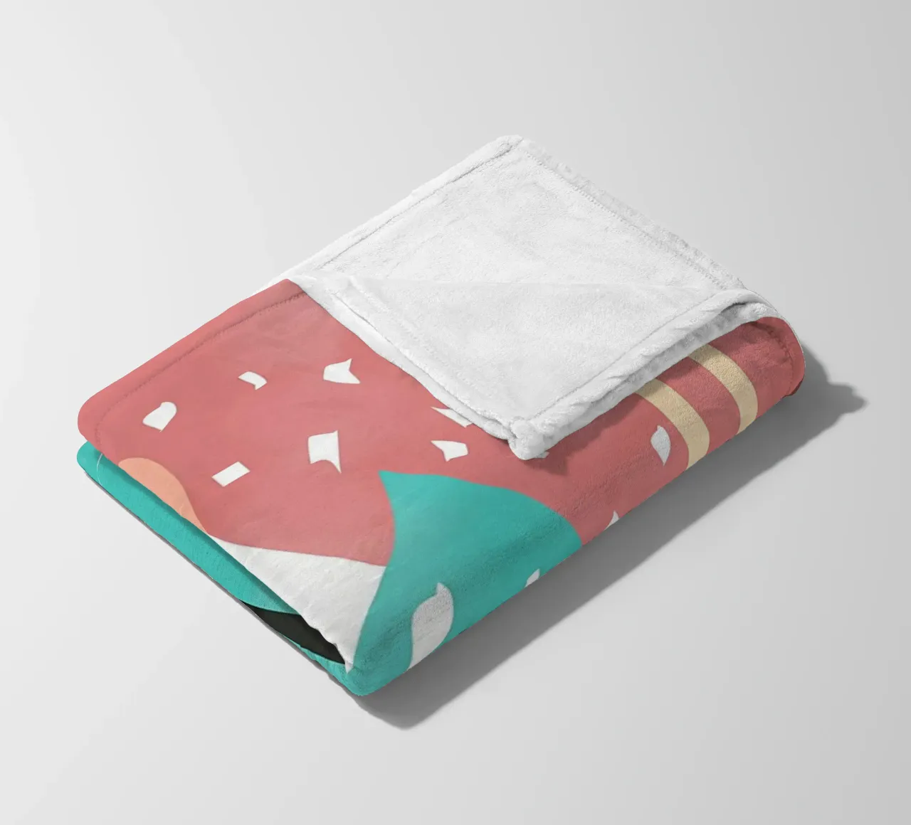 forme astratte foglie forme geometriche linee curve coperta in pile da Janine P McGuire