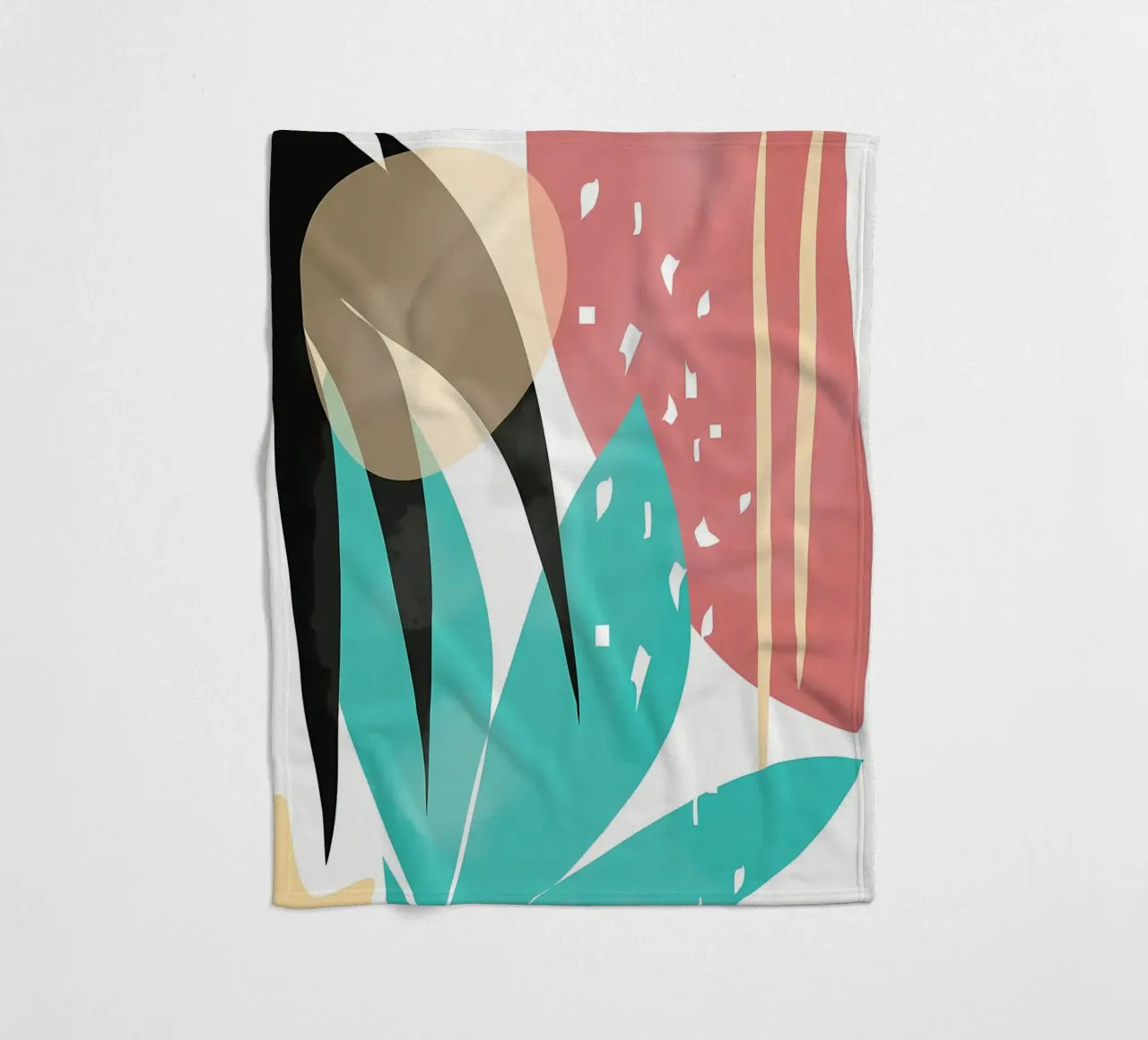 forme astratte foglie forme geometriche linee curve coperta in pile da Janine P McGuire