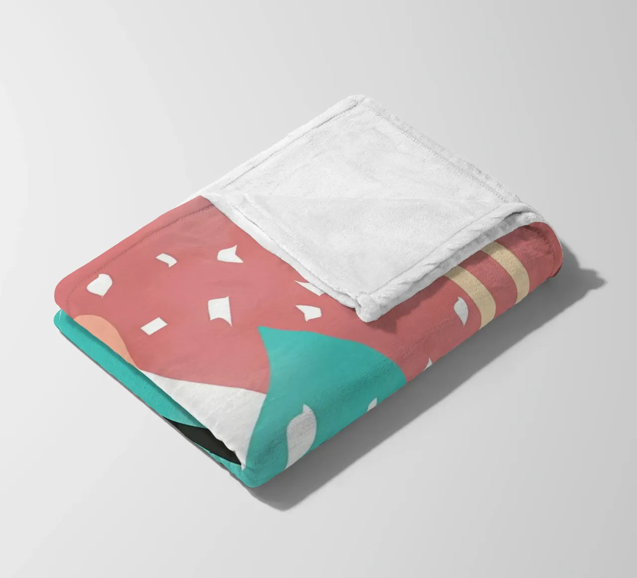 forme astratte foglie forme geometriche linee curve coperta in pile da Janine P McGuire