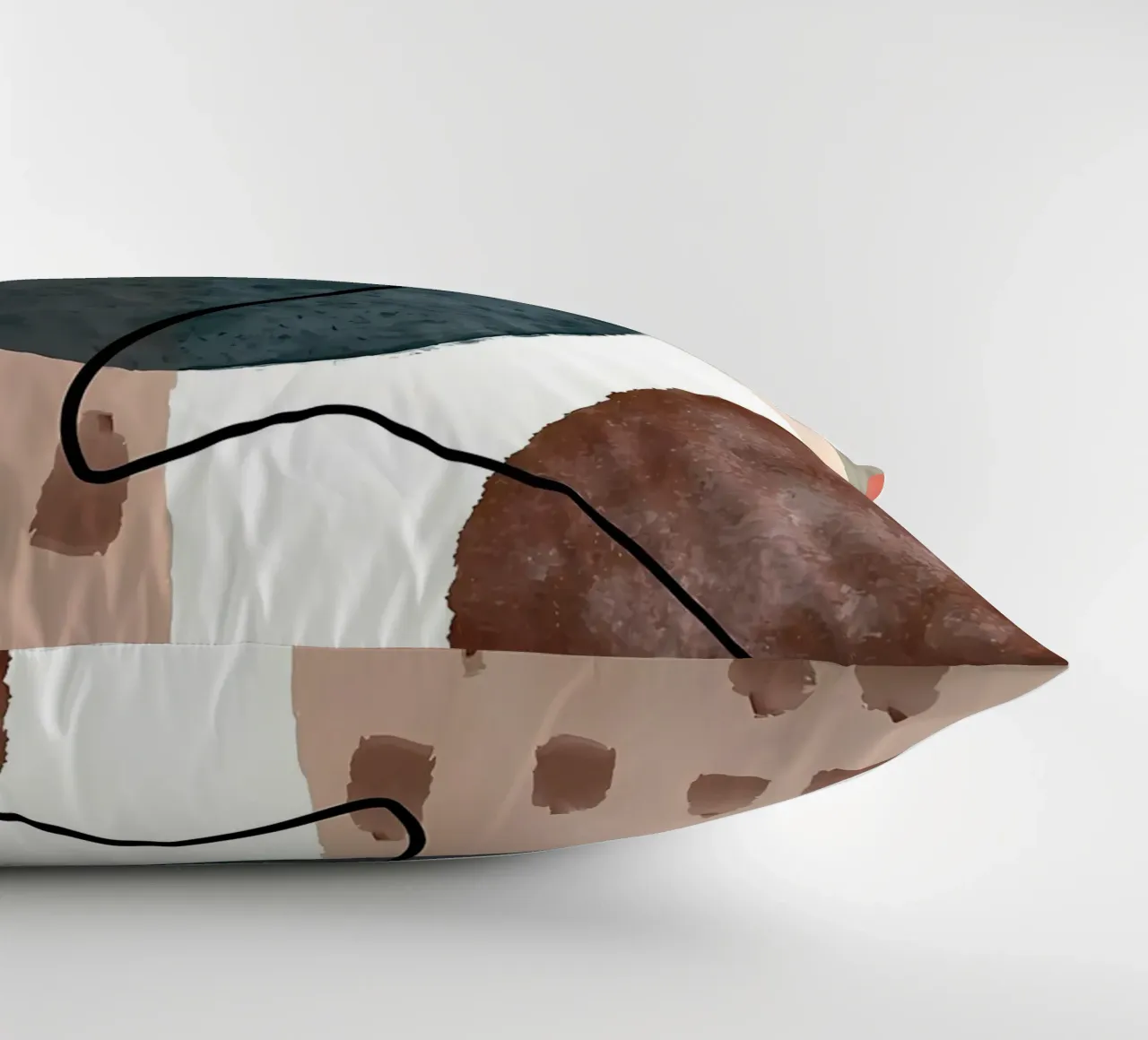 abstracte vormen gebogen lijnen penseelstreken zachte texturen kussen van Janine P McGuire