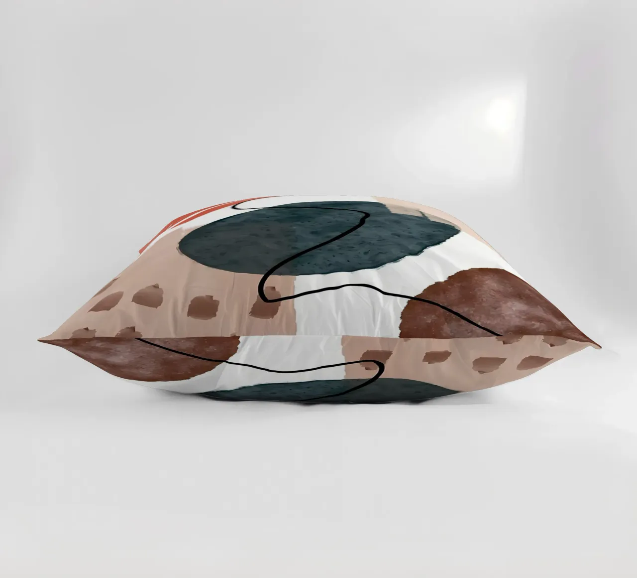 abstracte vormen gebogen lijnen penseelstreken zachte texturen kussen van Janine P McGuire