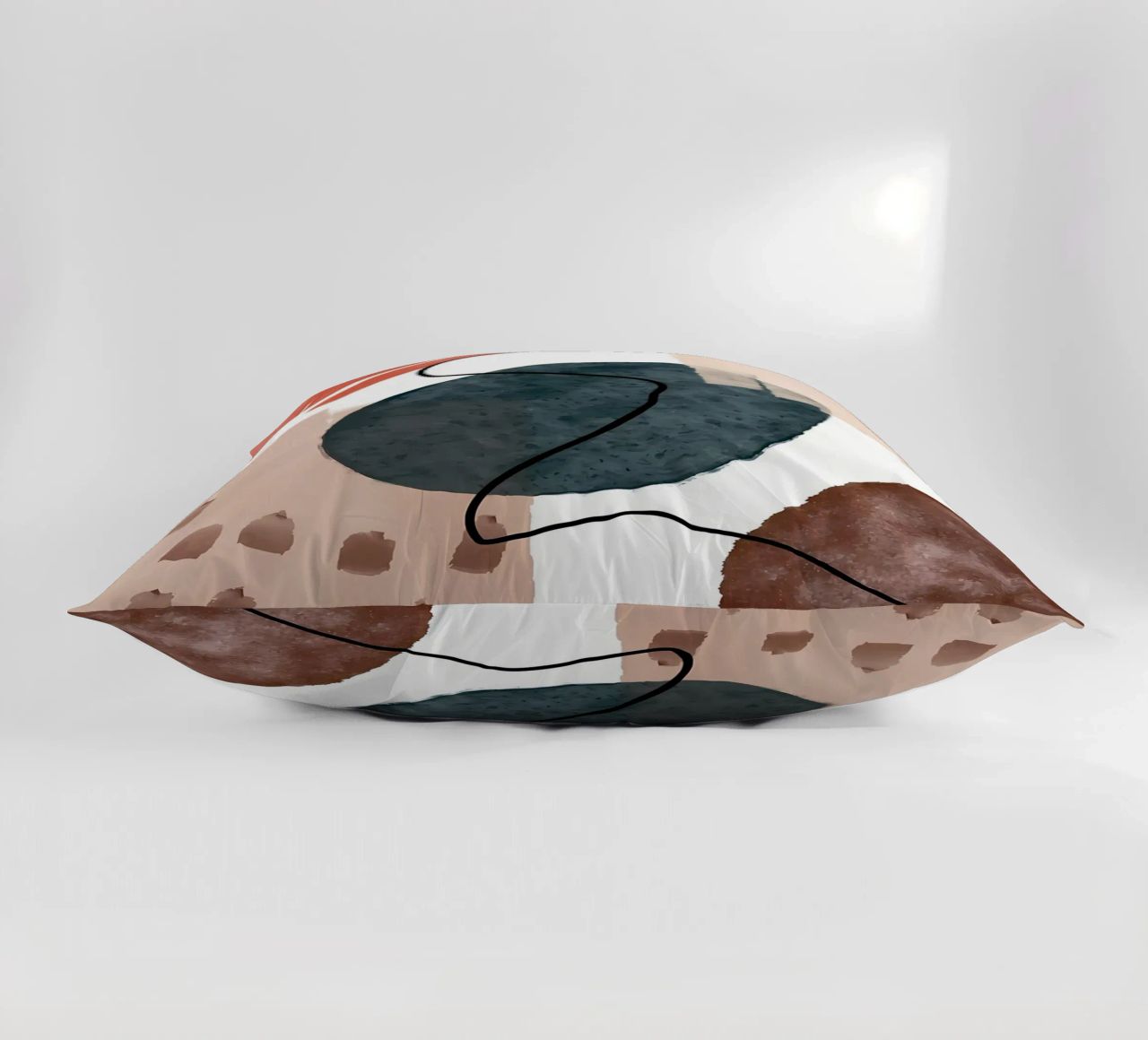 forme astratte linee curve pennellate texture morbide cuscino da Janine P McGuire