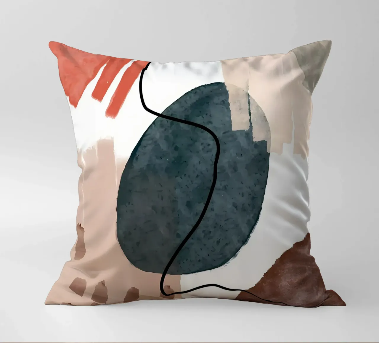 abstracte vormen gebogen lijnen penseelstreken zachte texturen kussen van Janine P McGuire