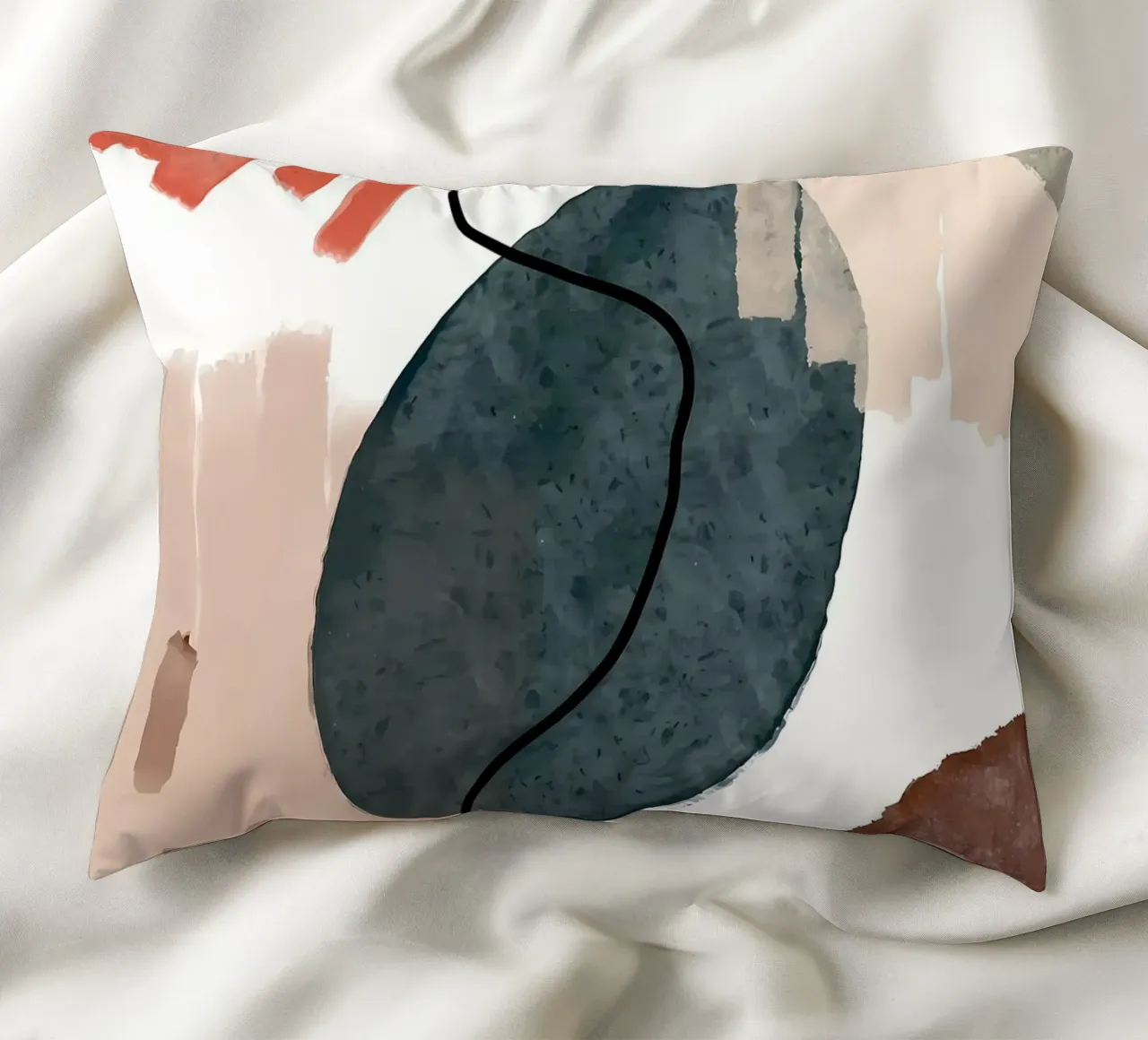 abstracte vormen gebogen lijnen penseelstreken zachte texturen kussen van Janine P McGuire