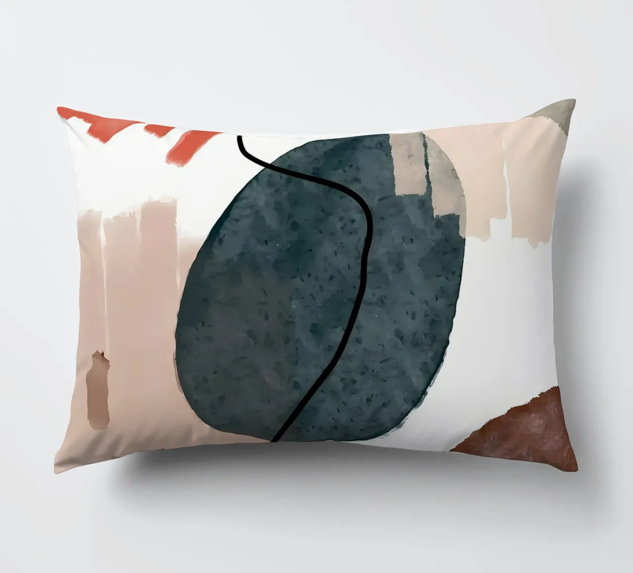 abstracte vormen gebogen lijnen penseelstreken zachte texturen kussen van Janine P McGuire